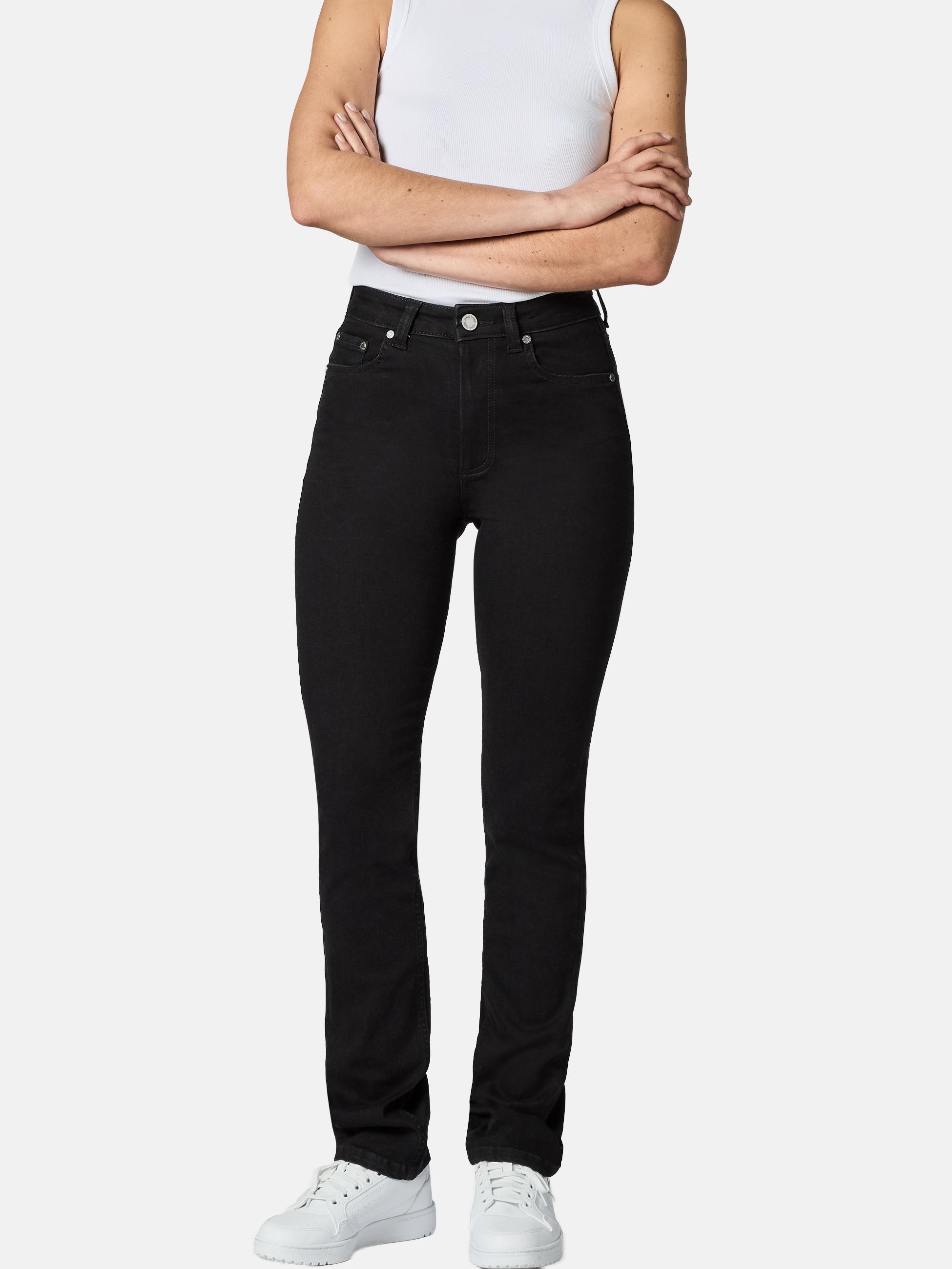 PEAK TIME Straight-Jeans »Straight-Jeans Galaxa« Gerade Damen Jeans mit Logoprägung