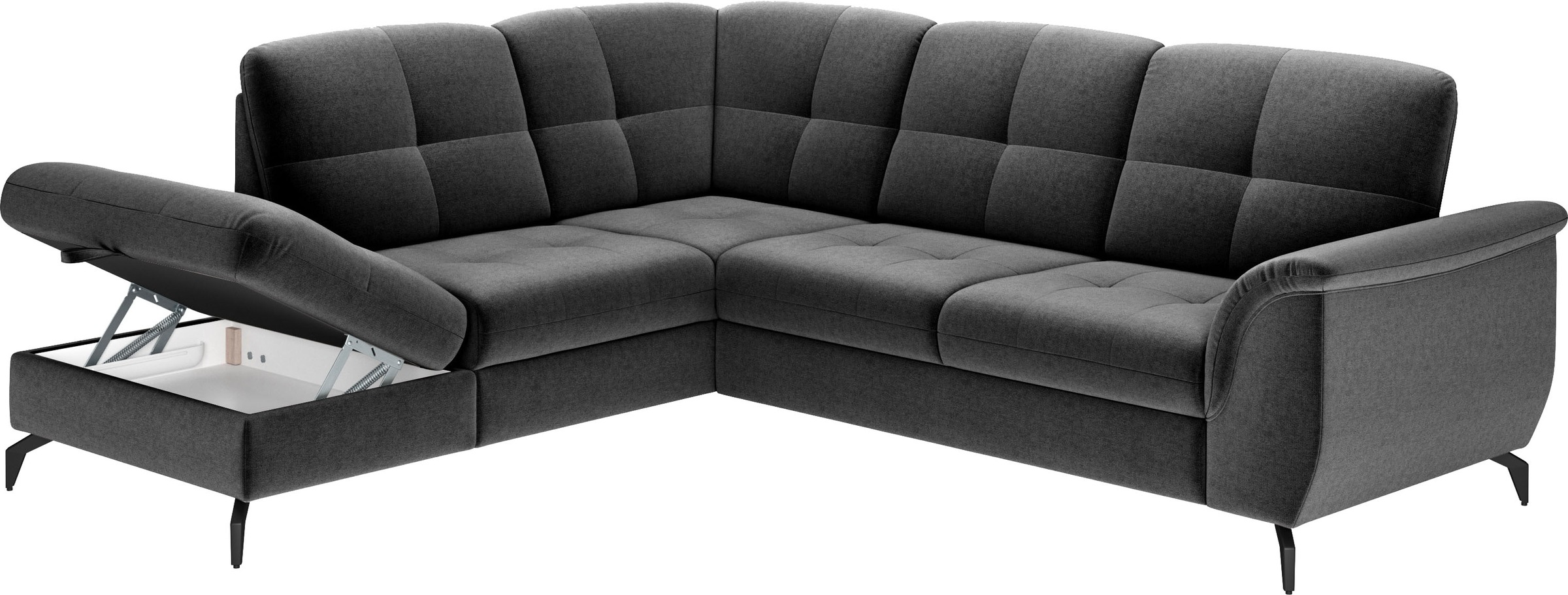 sit&more Ecksofa »Zora L-Form«, wahlweise mit Bettfunktion und Bettkasten