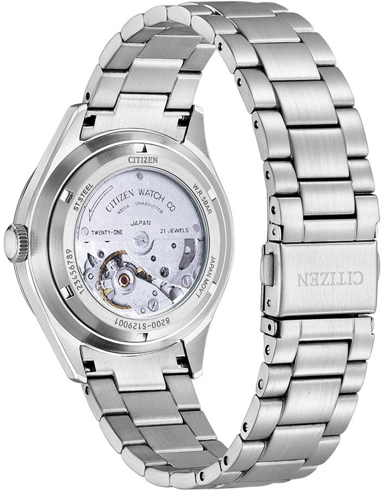 Citizen Automatikuhr, Armbanduhr, Mechanische Uhr, Herrenuhr, Datum, Edelstahlarmband