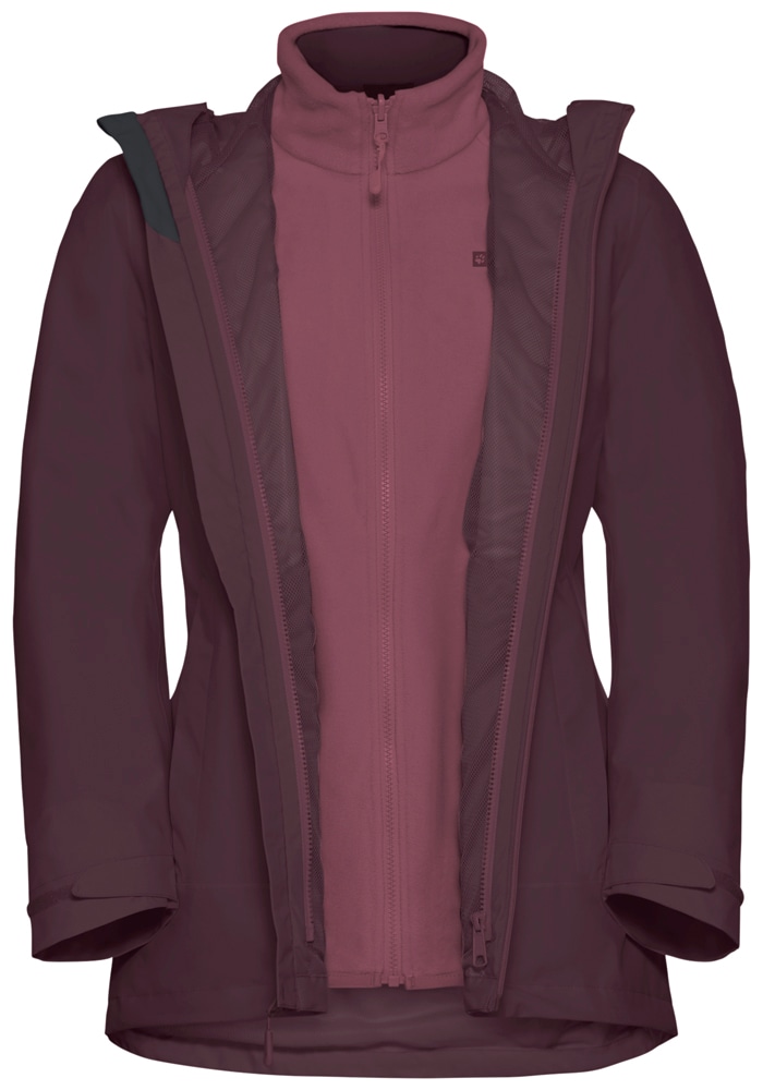 Jack Wolfskin 3-in-1-Funktionsjacke »MOONRISE 3IN1 JKT W«, mit Kapuze