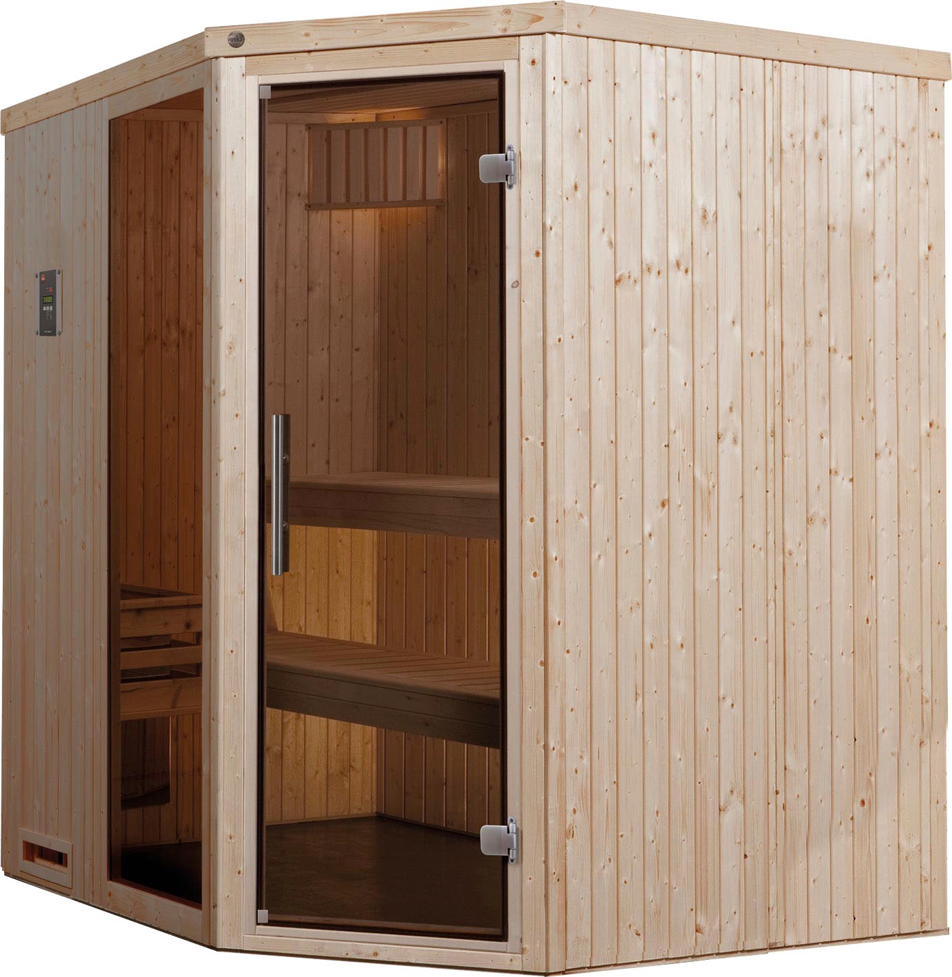 Sauna »Varberg«, 7,5 kW-Ofen mit digitaler Steuerung