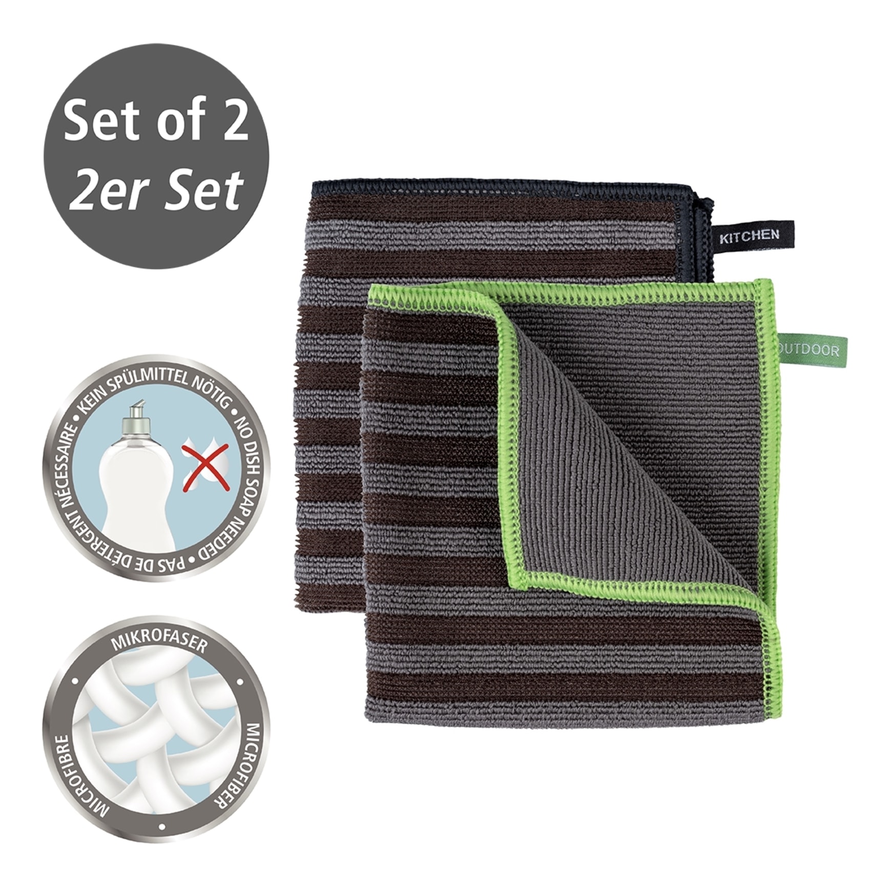 WENKO Küchenorganizer-Set »Modell Universal« viel Stauraum für Spülmittel und Spültuch, aus rostfreiem Edelstahl