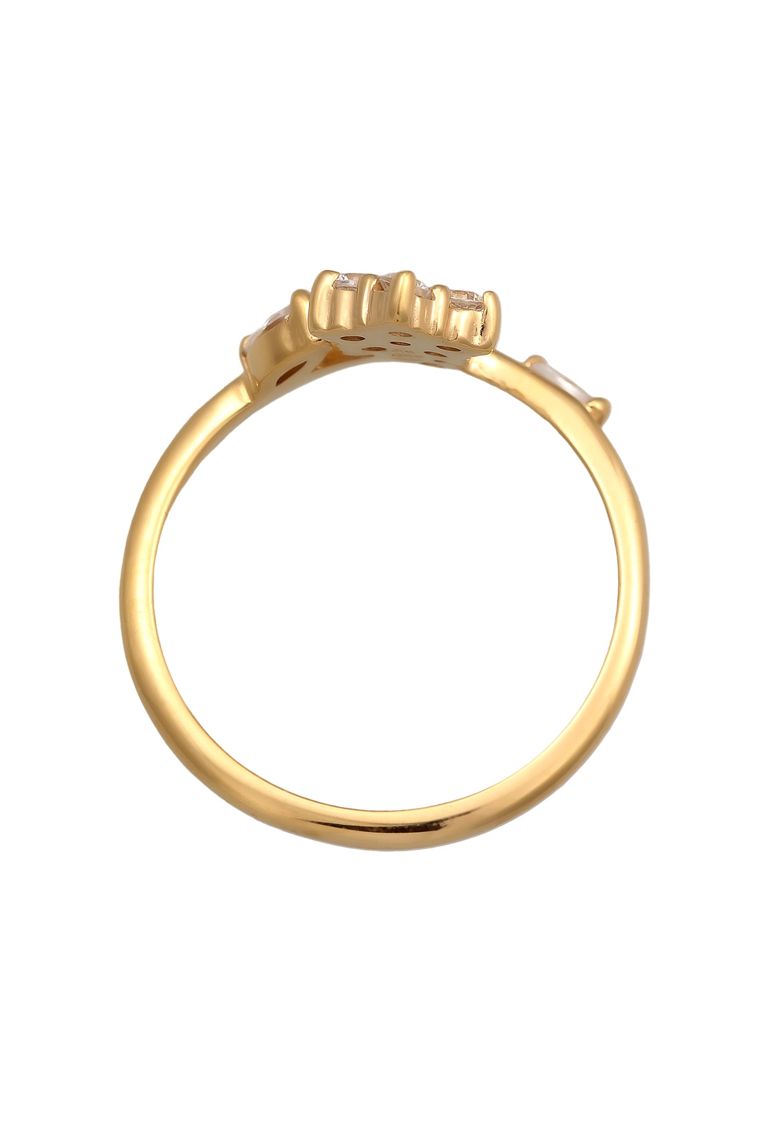 Elli Silberring »Ring Blume Zirkonia Funkelnd Glamour 925 Sterling Silber«