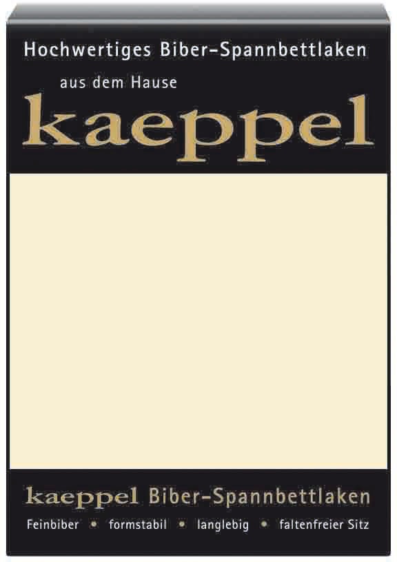 Kaeppel Spannbettlaken »Spannbettlaken Biber« 100% Baumwolle in beige, Größe 90-100x200 30