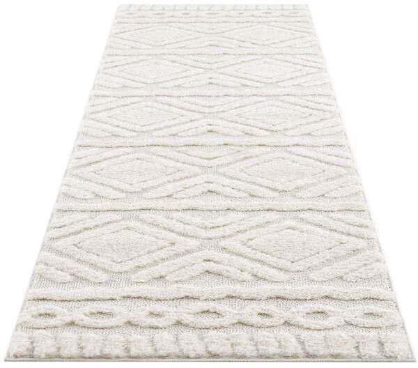 Carpet City Hochflor-Teppich »Focus 3382, Boho-Style«, rechteckig, besonders weich, Hoch Tief Struktur, Wohnzimmer, auch als Läufer