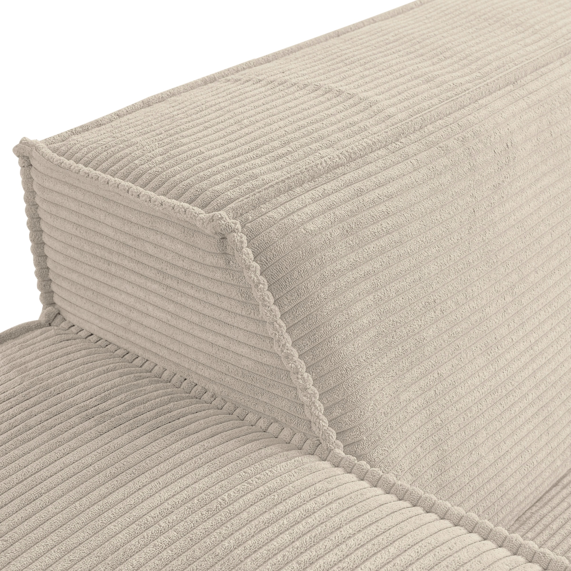 WERK2 Ecksofa »Trento 268 cm breit zeitlos, elegant &, kubisches Design« Cord, L-Form,  extra weiche und tiefe Sitzfläche