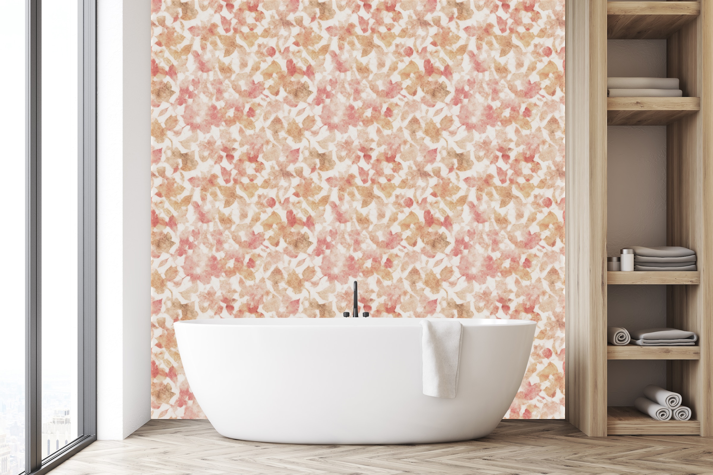 queence Vinyltapete »Selbstklebende Tapete 90x250cm mit herbstlichem Motiv«, floral-geblümt-gemustert-Motiv