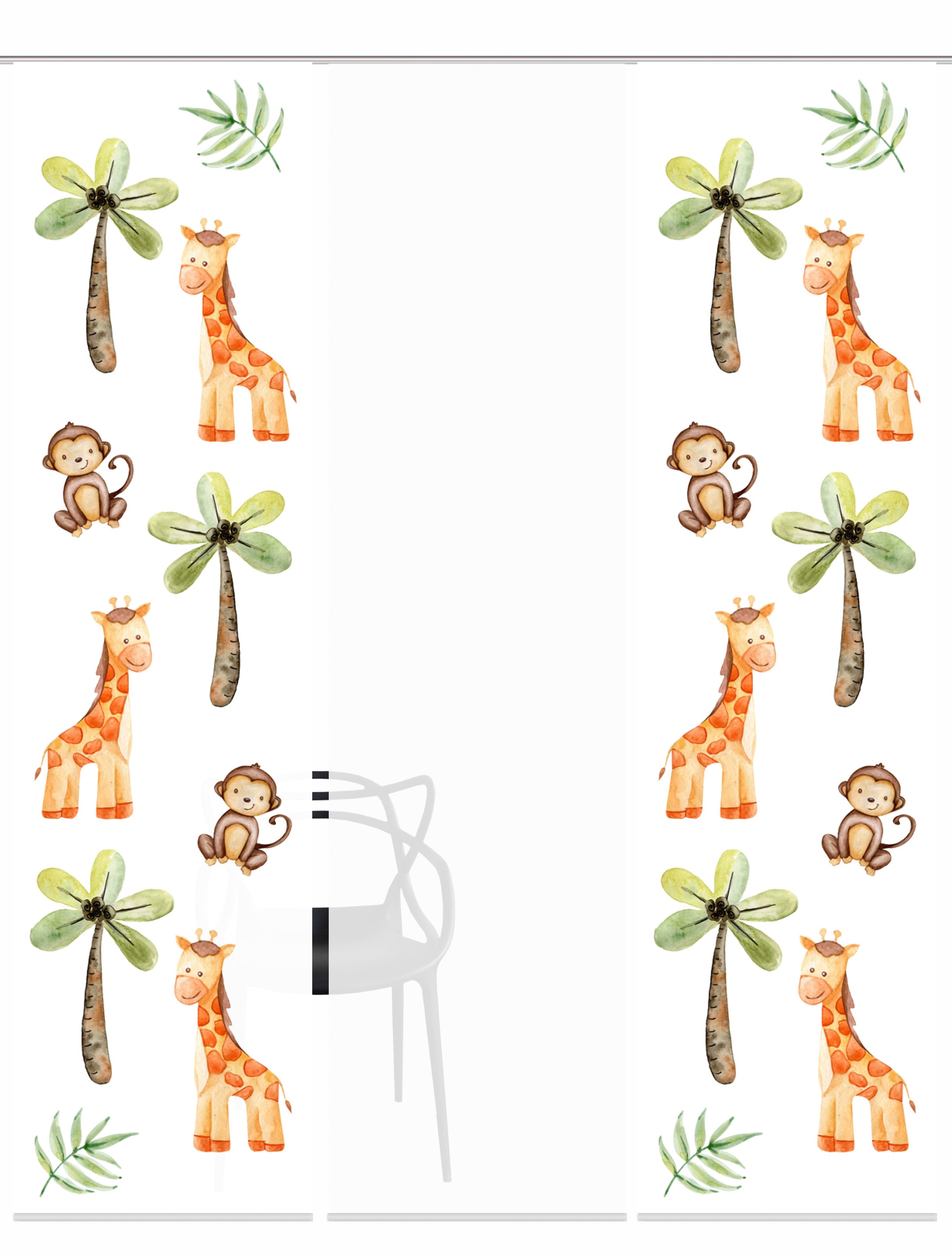 HOME WOHNIDEEN Schiebegardine »GIRABO«, (3 St.), Schiebevorhang Digi 3er Set GIRABO