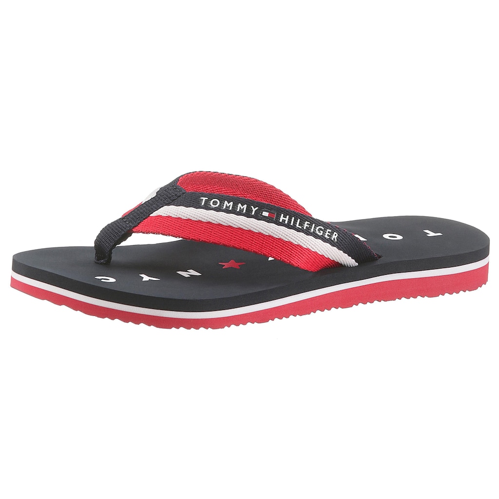 Tommy Hilfiger Zehentrenner »TOMMY LOVES NY BEACH SANDAL«