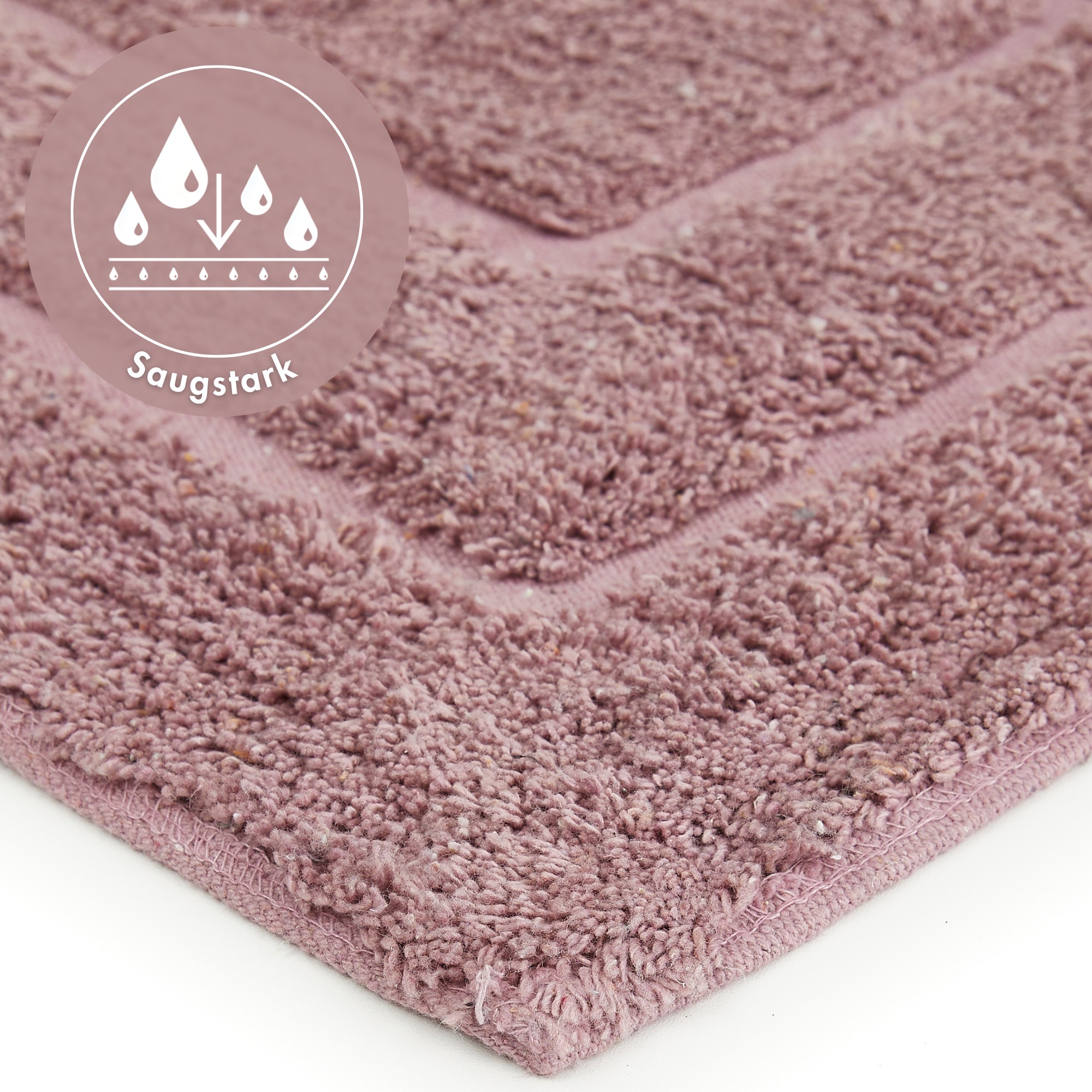 Andiamo Badematte »Havanna, 50x80 cm« Höhe 7,5 mm fußbodenheizungsgeeignet | schnell trocknend Badteppich, Uni Farben, Hoch-Tief Effekt, verschiedene Designs