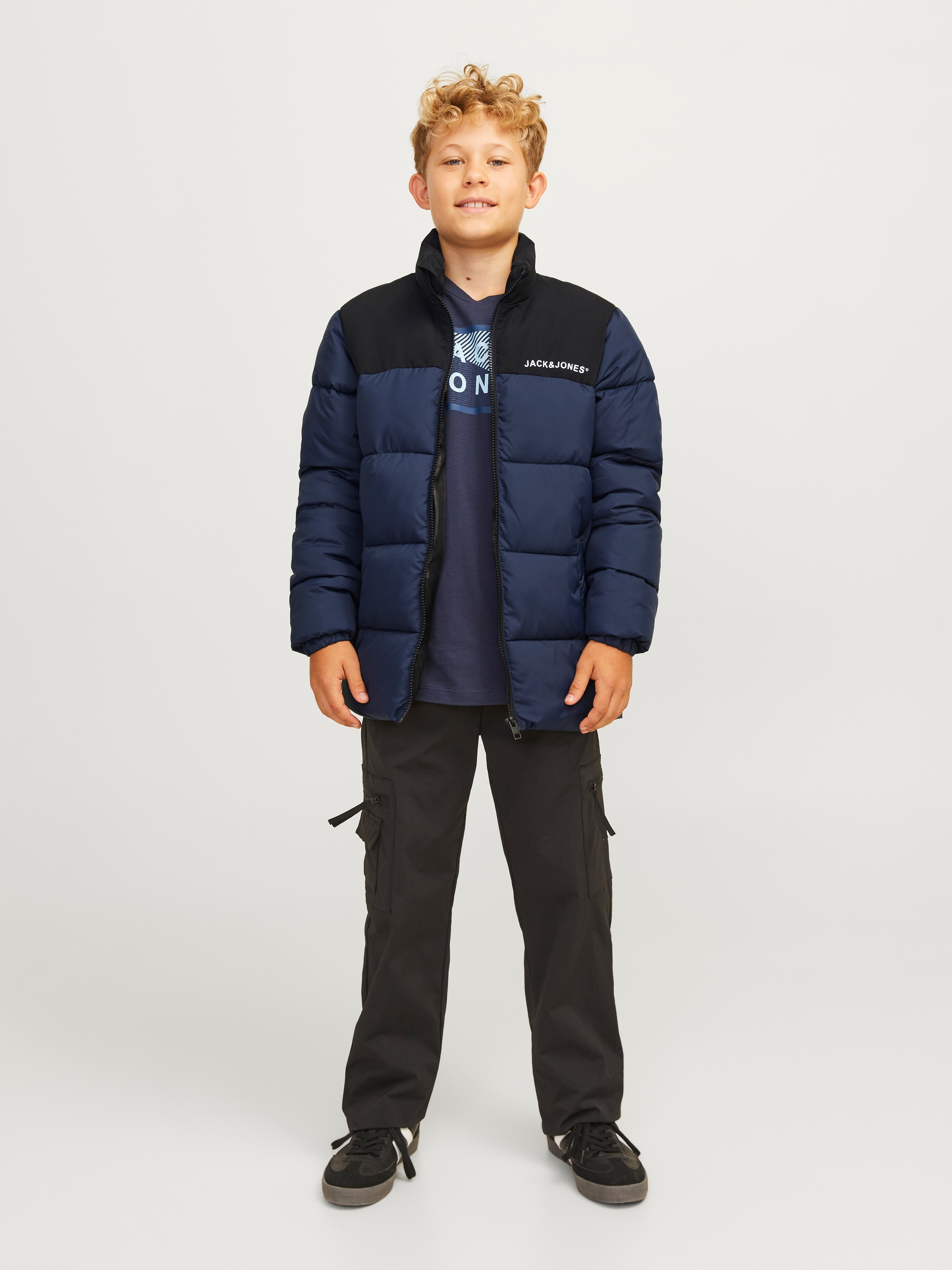 Jack & Jones Junior Outdoorjacke »JJMOON STAND COLLAR PUFFER JNR«, ohne Kapuze