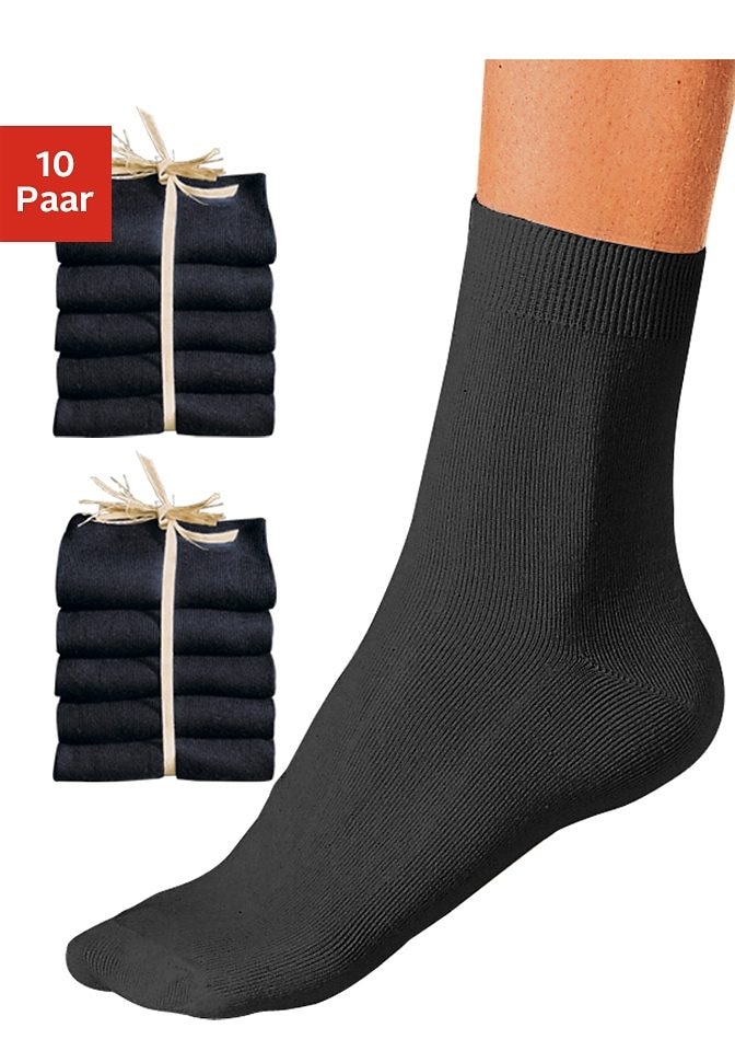 Go in Basicsocken, (Set, 10 Paar), unifarben