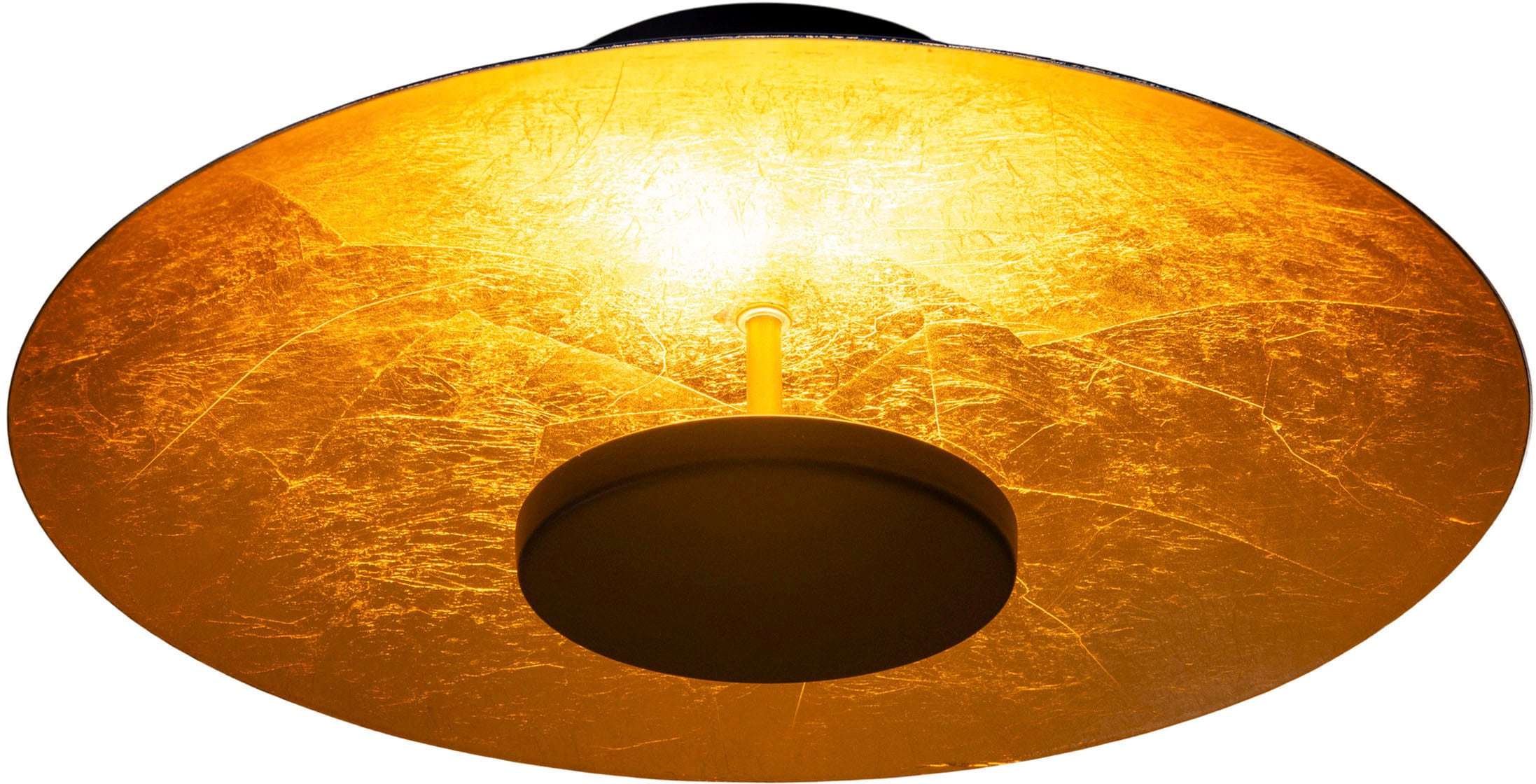 näve LED Deckenleuchte »Firenze«, 1 flammig, rund, schwarz/gold, 36x LED warmweiß, nicht dimmbar, D: 40cm