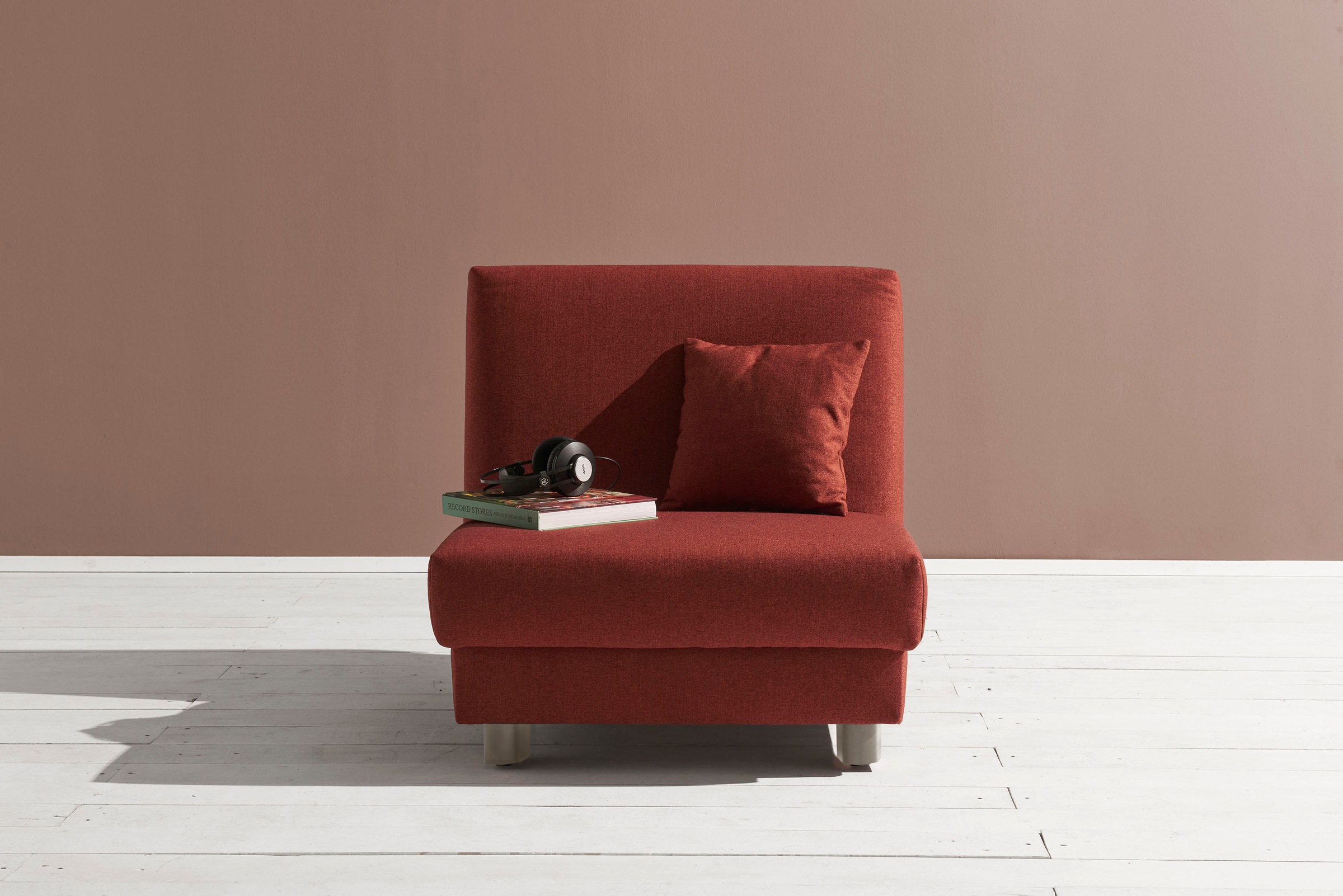 ell + ell Schlafsofa »Enny« Liegefläche Breite 80 cm, Liegehöhe 40 cm, Füße alufarben, Rückenlehne