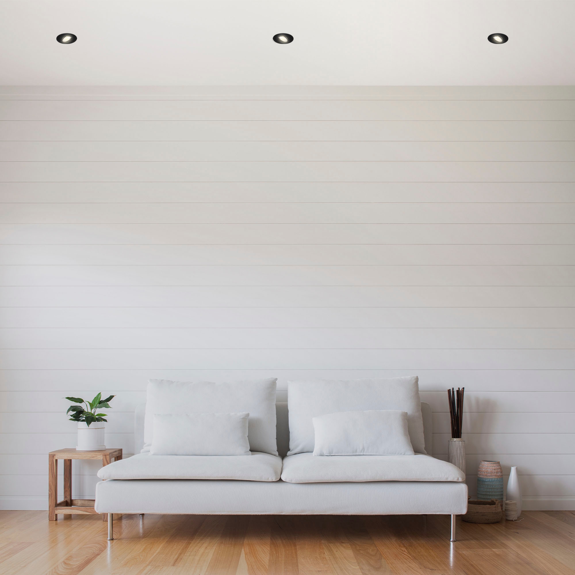 Briloner Leuchten LED Einbauleuchte »7048035 KULANA« LED-Board Warmweiß 3er Set, ultraflach, schwenkbar, stufenlos dimmbar, schwarz