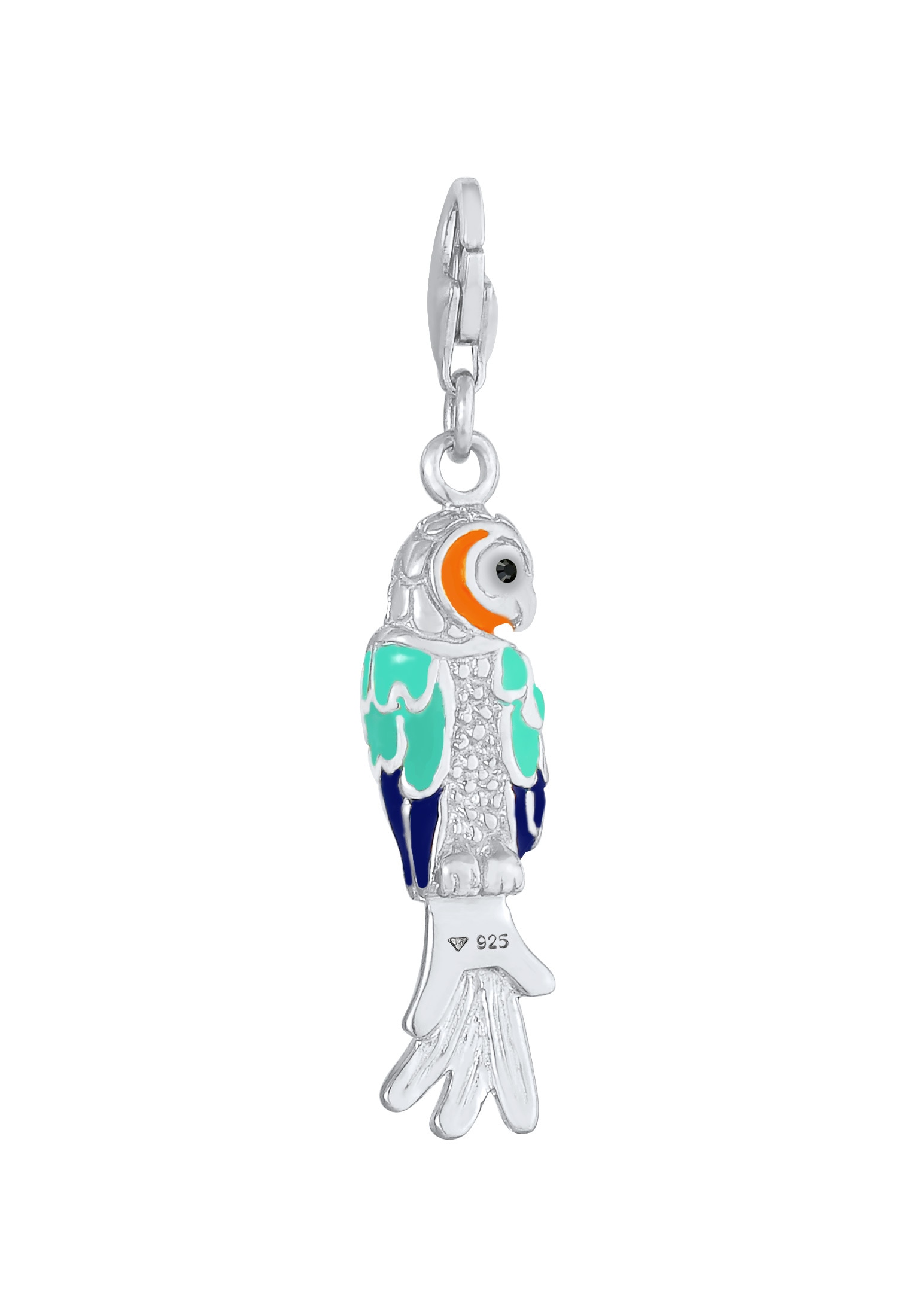 Nenalina Charm-Einhänger »Charm Papagei Vogel Kristalle 925 Silber«