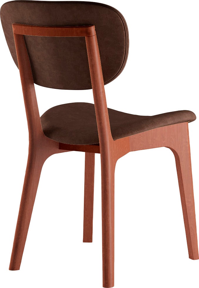 INOSIGN Stuhl »COZY Made in Italy«, (Set), 2 St., Microfaser, Gestell in Buche, Kirsch- oder Nussbaum, Massivholz, Design Stuhl