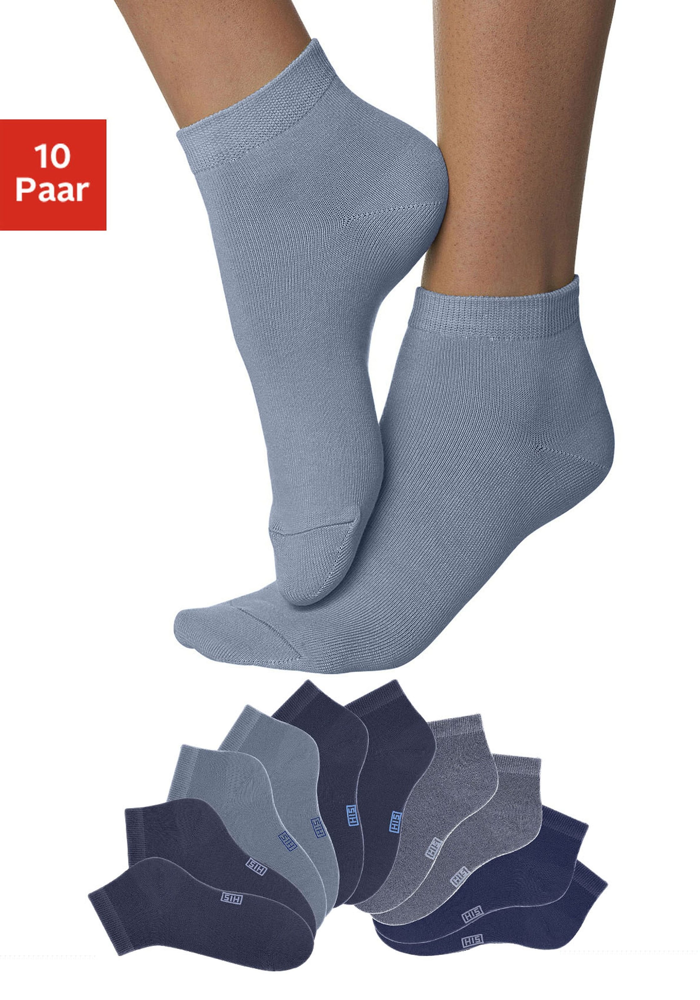 Ferse inspirierende H.I.S Kurzsocken, - mit verstärkter und Spitze (10 Paar), OTTO | Highlights