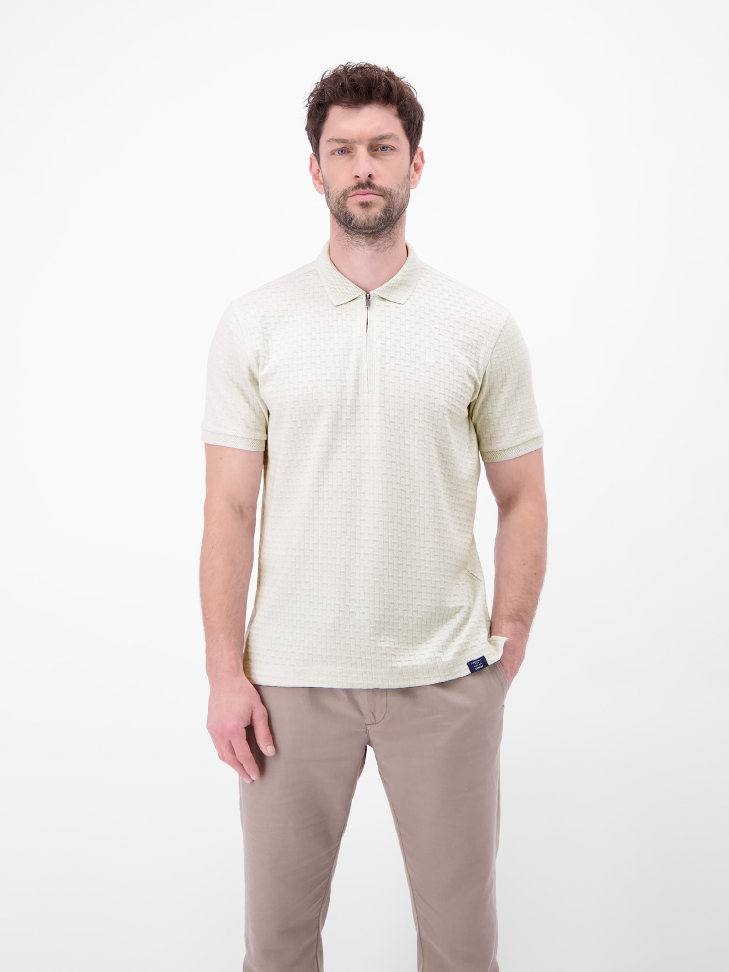 LERROS Poloshirt »Poloshirt mit Reißverschlusskragen in Strukturqualität«