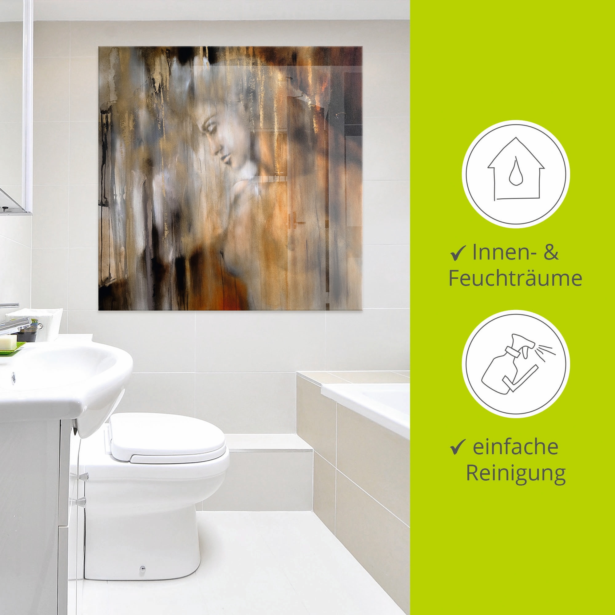 Artland Glasbild »Vera« Frau 1 Stk. tlg. in verschiedenen Größen