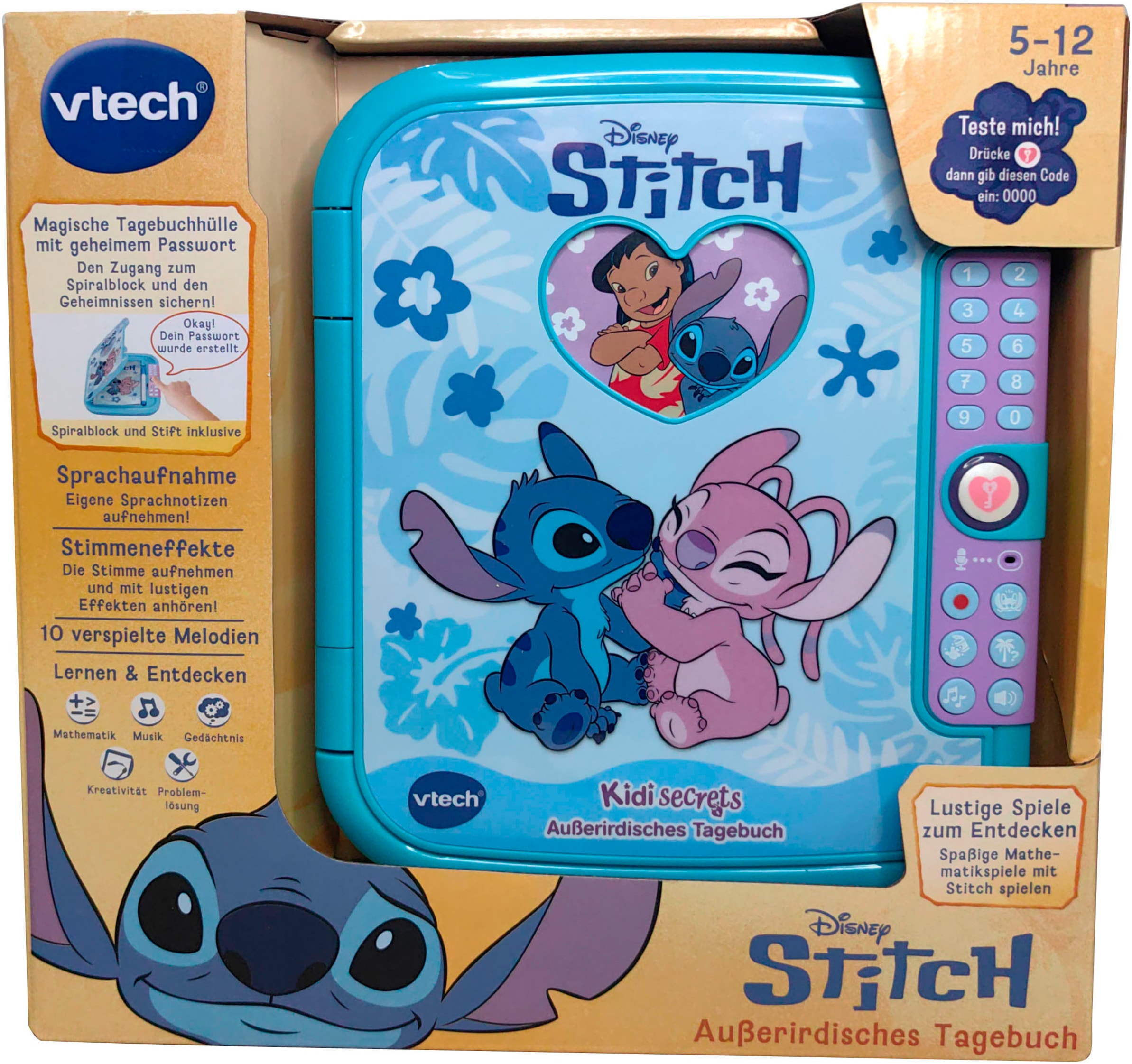 Vtech® Elektronisches Tagebuch »Stitch - Außerirdisches Tagebuch«