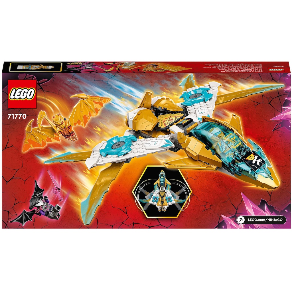 LEGO® Konstruktionsspielsteine »Zanes Golddrachen-Jet (71770), LEGO® NINJAGO«, (258 St.)