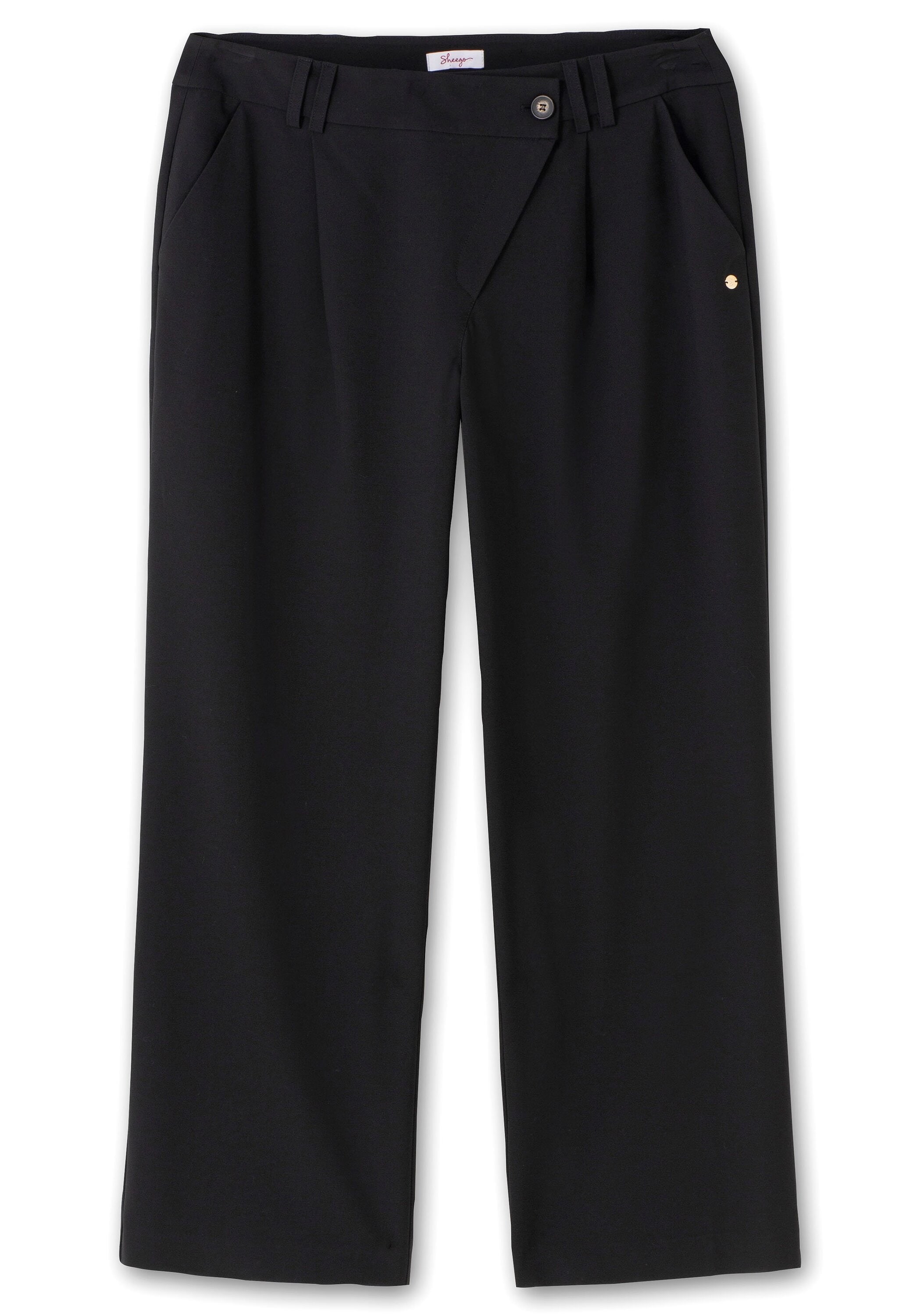 Sheego Stoffhose »Hose »Die Weite« mit asymmetrischem Verschluss«