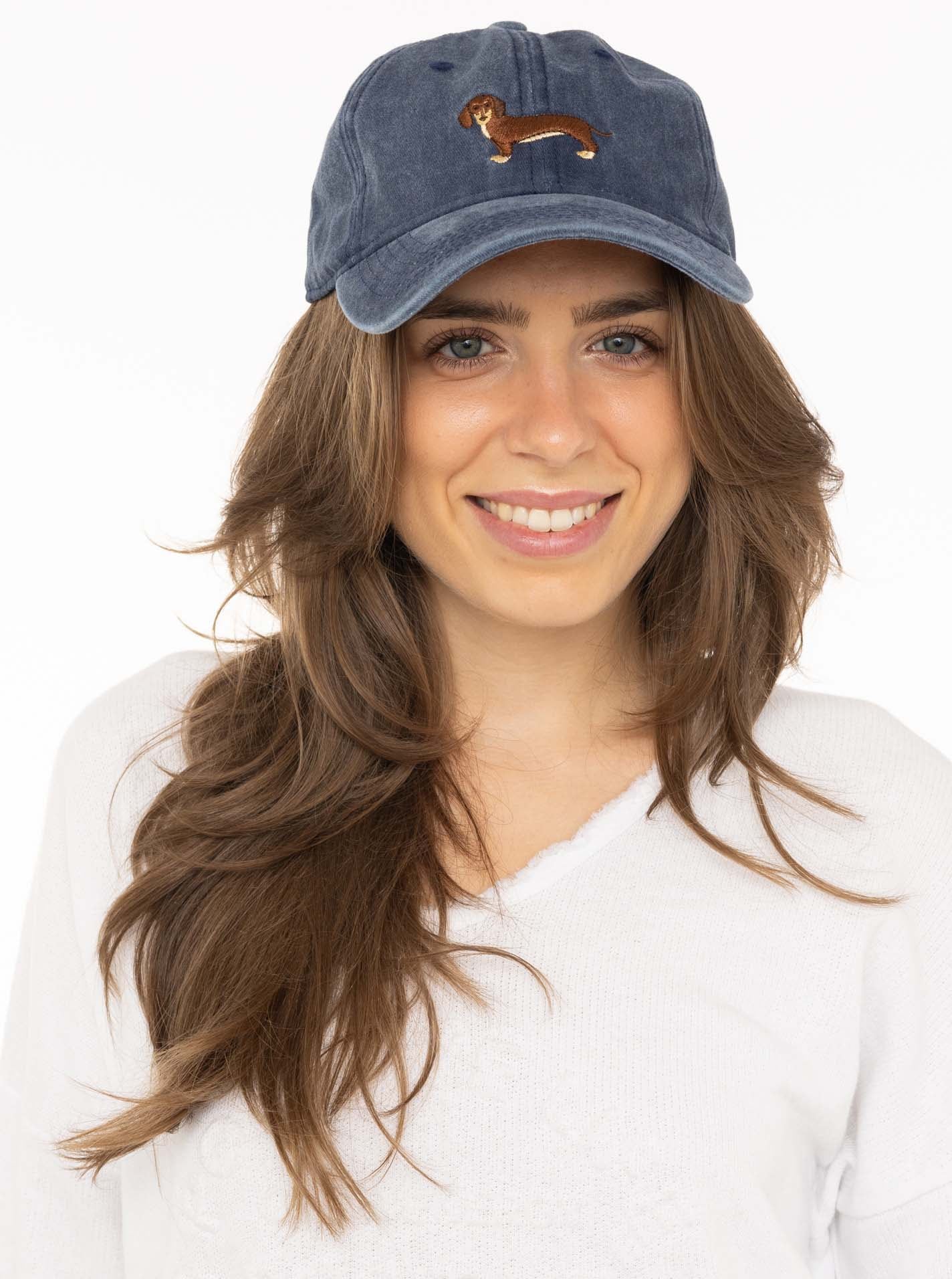 Zwillingsherz Baseball Cap »"Dackel"« Dackelmotiv gestickt, moderner Vintage Look