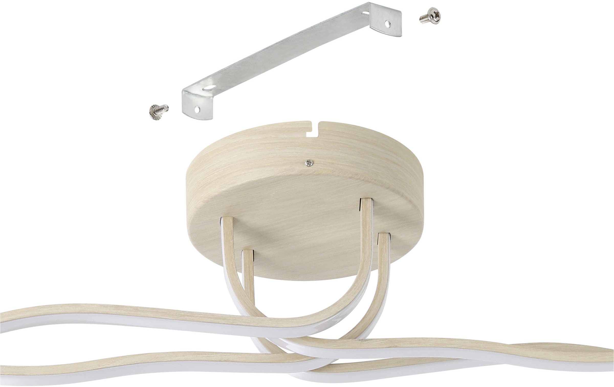 EGLO Deckenleuchte »RONCADE 2 Wand- / Deckenlampe - Stahl, Alu - LED - 37W - IP20« LED-Modul 1 Stk. Warmweiß Wohzimmerlampe, Esszimmerlampe, Flur, Schlafzimmer, L110xB16xH18,5 cm