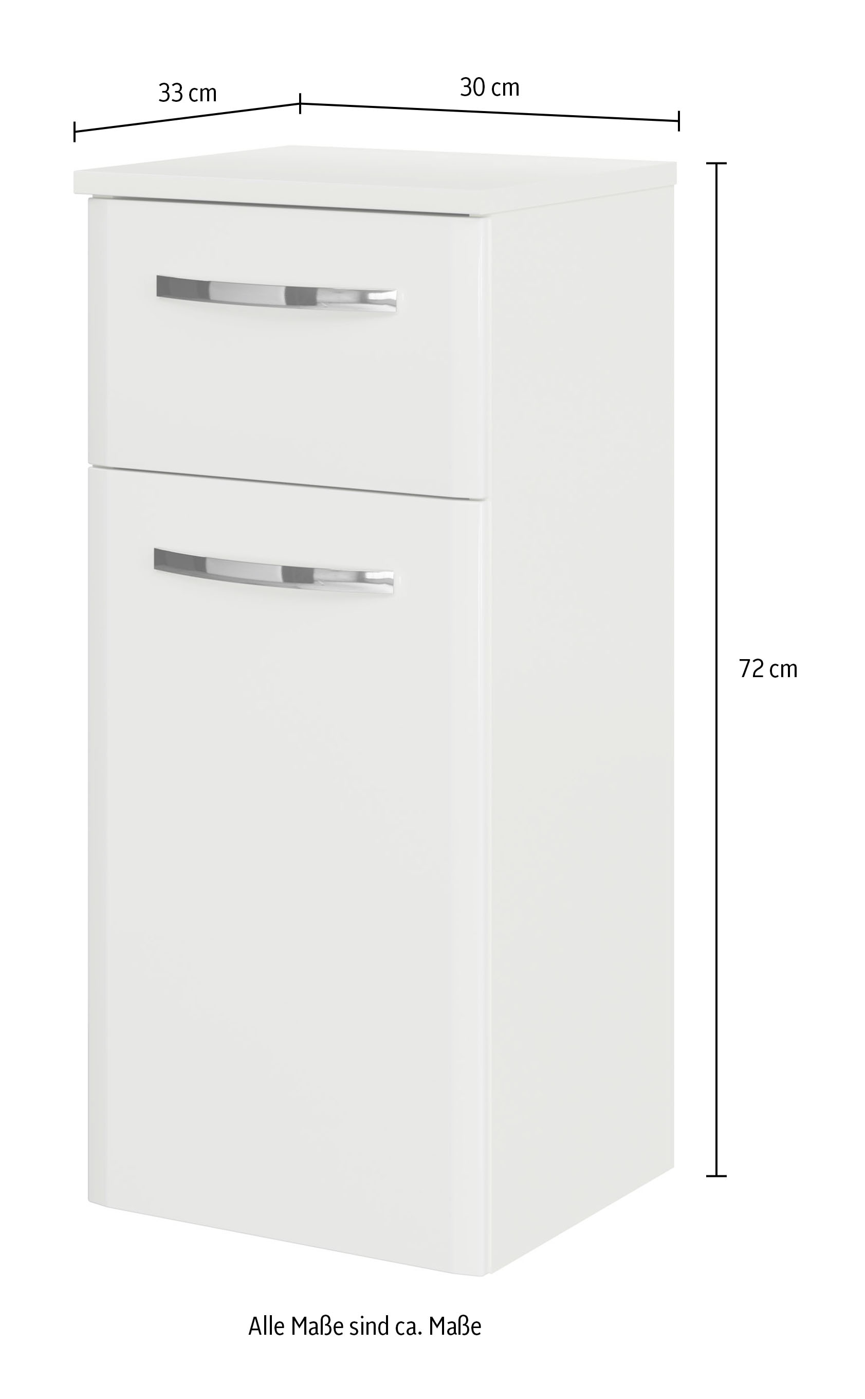 Saphir Unterschrank »Quickset 326, mit 1 Tür und 1 Auszug, 30cm breit« 1 Stk. tlg.