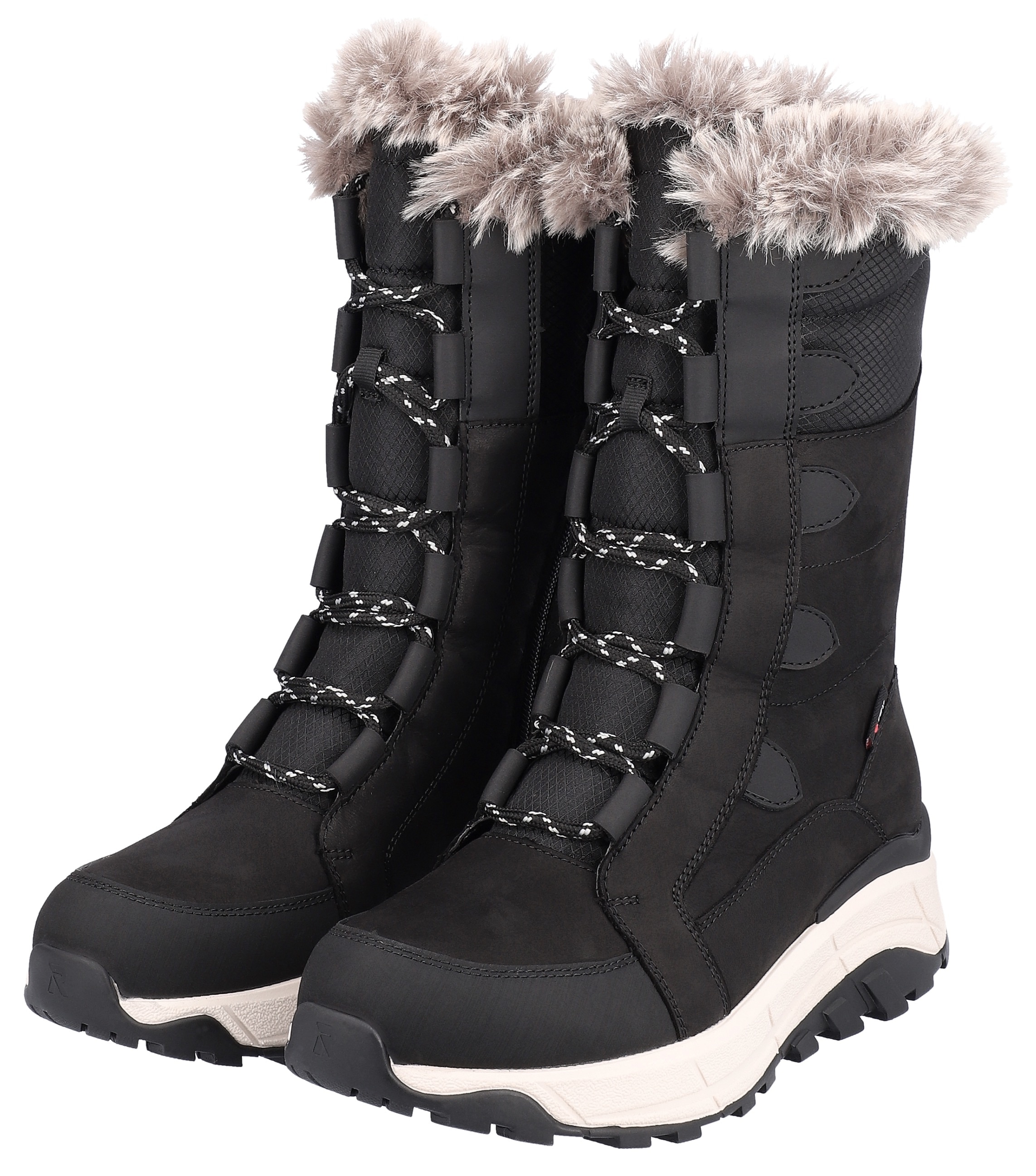 RIEKER Sport Winterboots  , Schneeboots, Winterboots mit Lammwollfutter, Fiber Grip Laufsohle