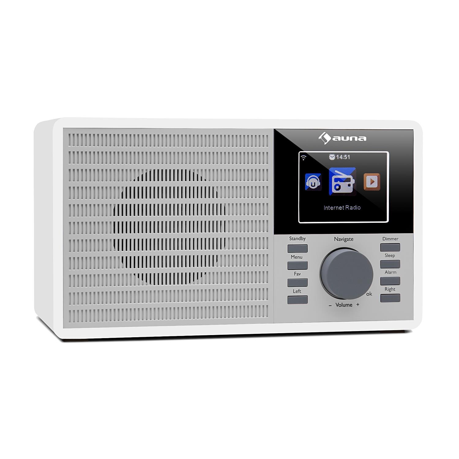 Auna Internetradio WLAN USB AUX UPnP 2.8 TFT-Display Fernbedienung