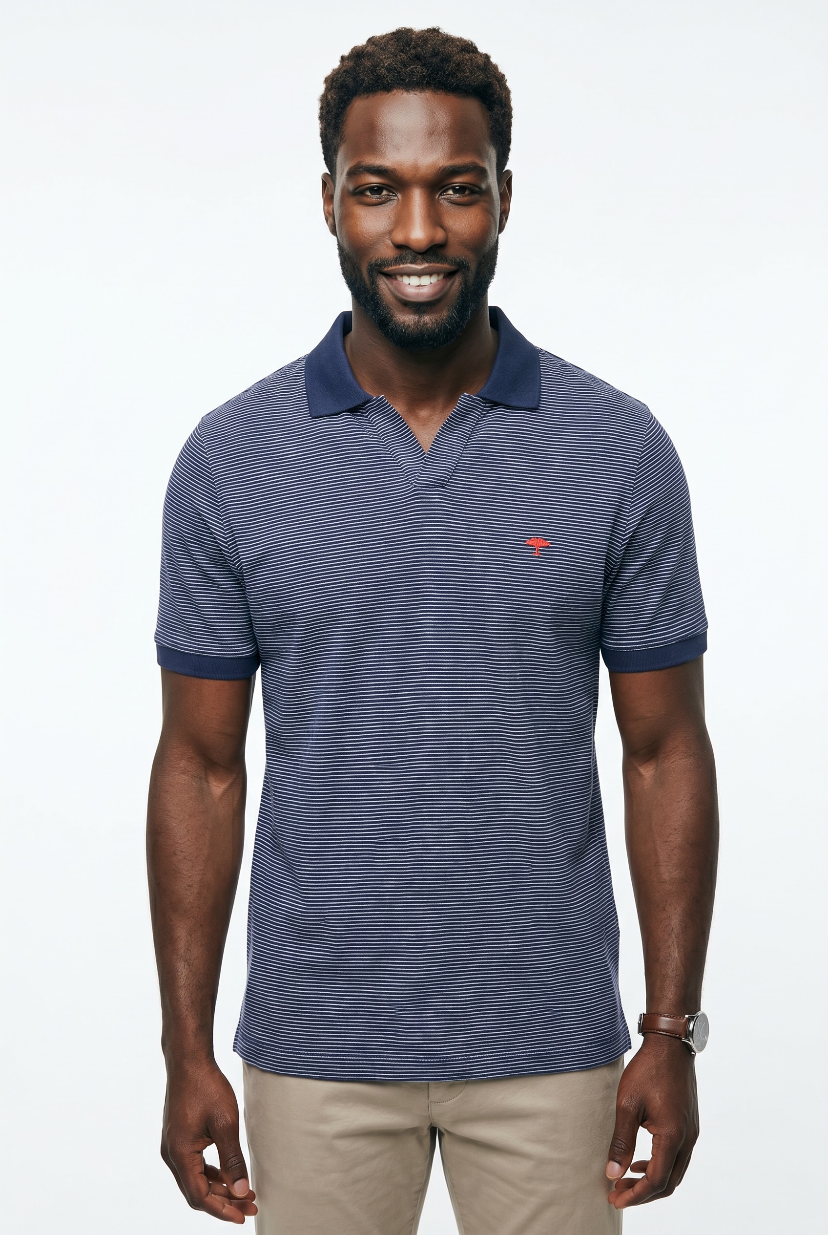 FYNCH-HATTON Poloshirt Regular fit, Kurzarm, casual Stil, mit Logo Stickerei