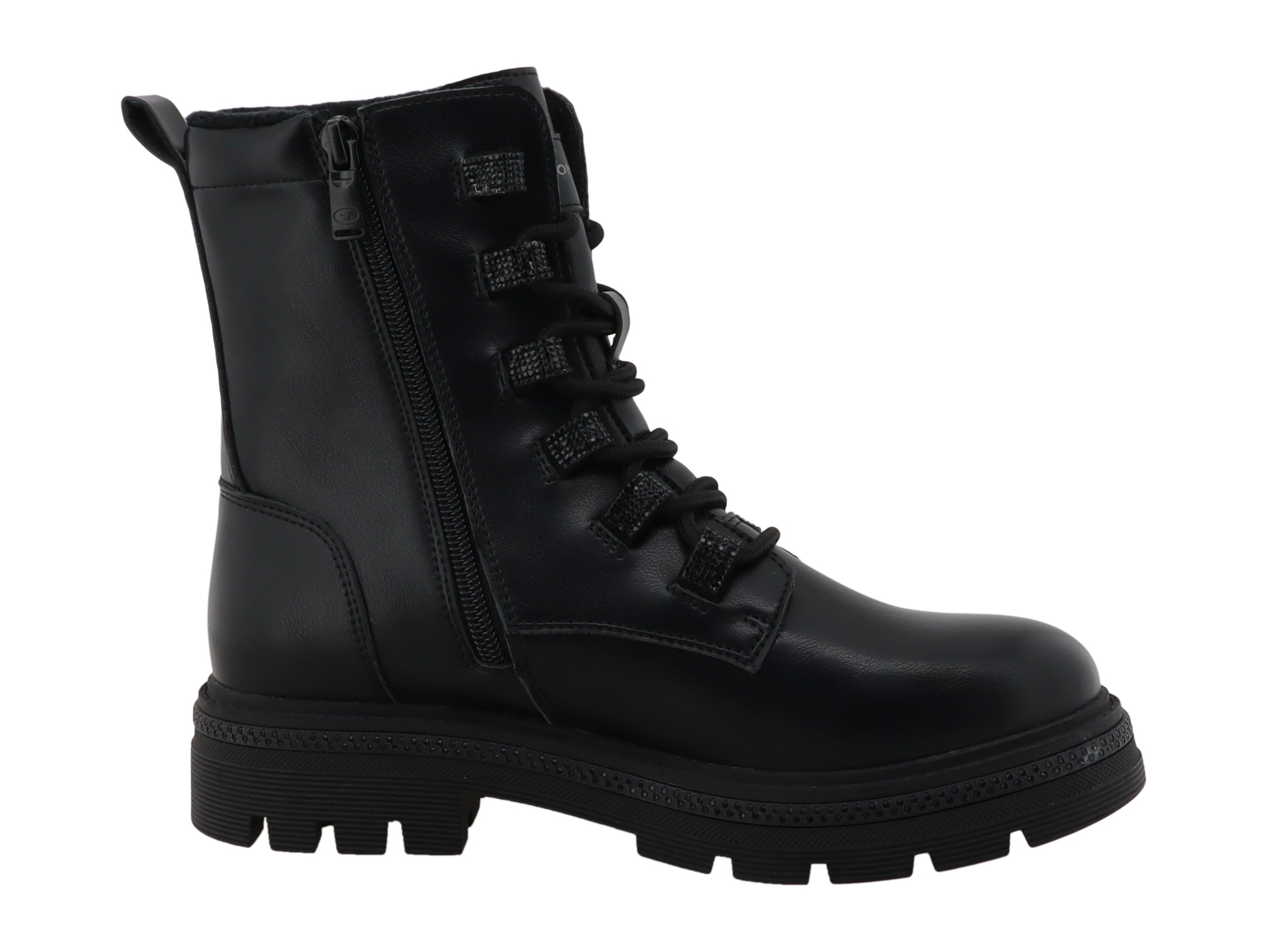 TOM TAILOR Schnürstiefelette  Blockabsatz, Schnürboots mit Glitzerdetails