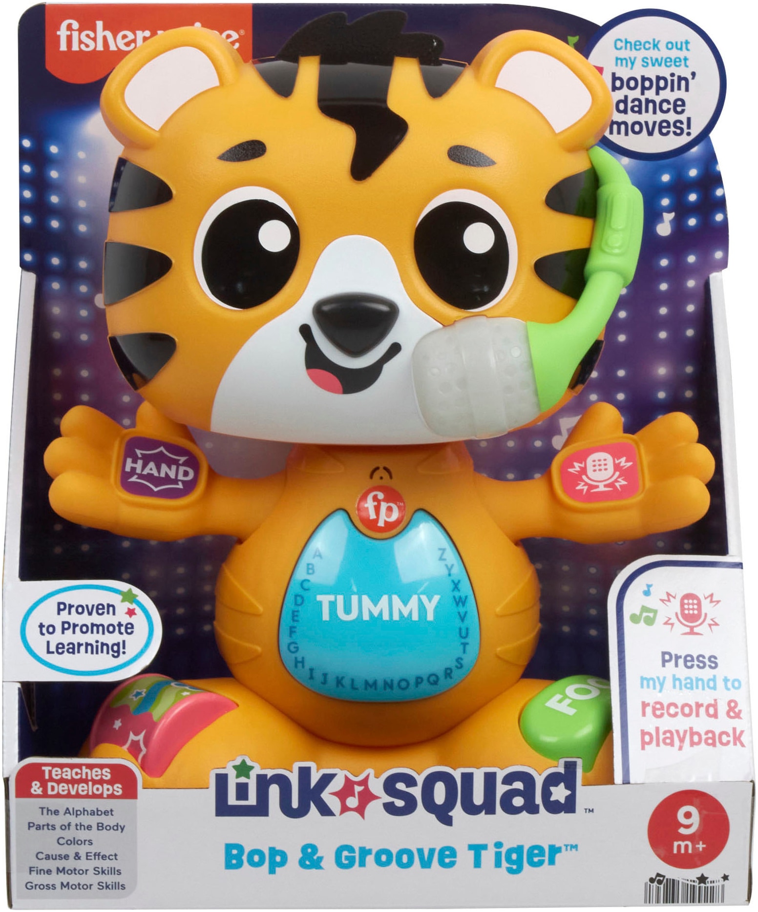 Fisher-Price® Lernspielzeug »Beat Bande Lern & Tanz Tiger Justin«, mit Licht und Sound