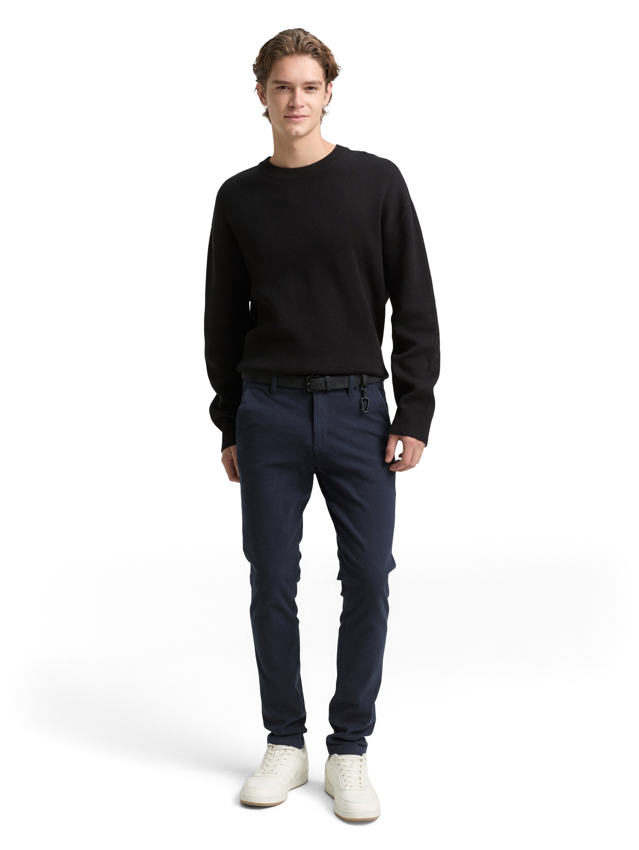 TOM TAILOR Denim Chinohose  mit Gürtel