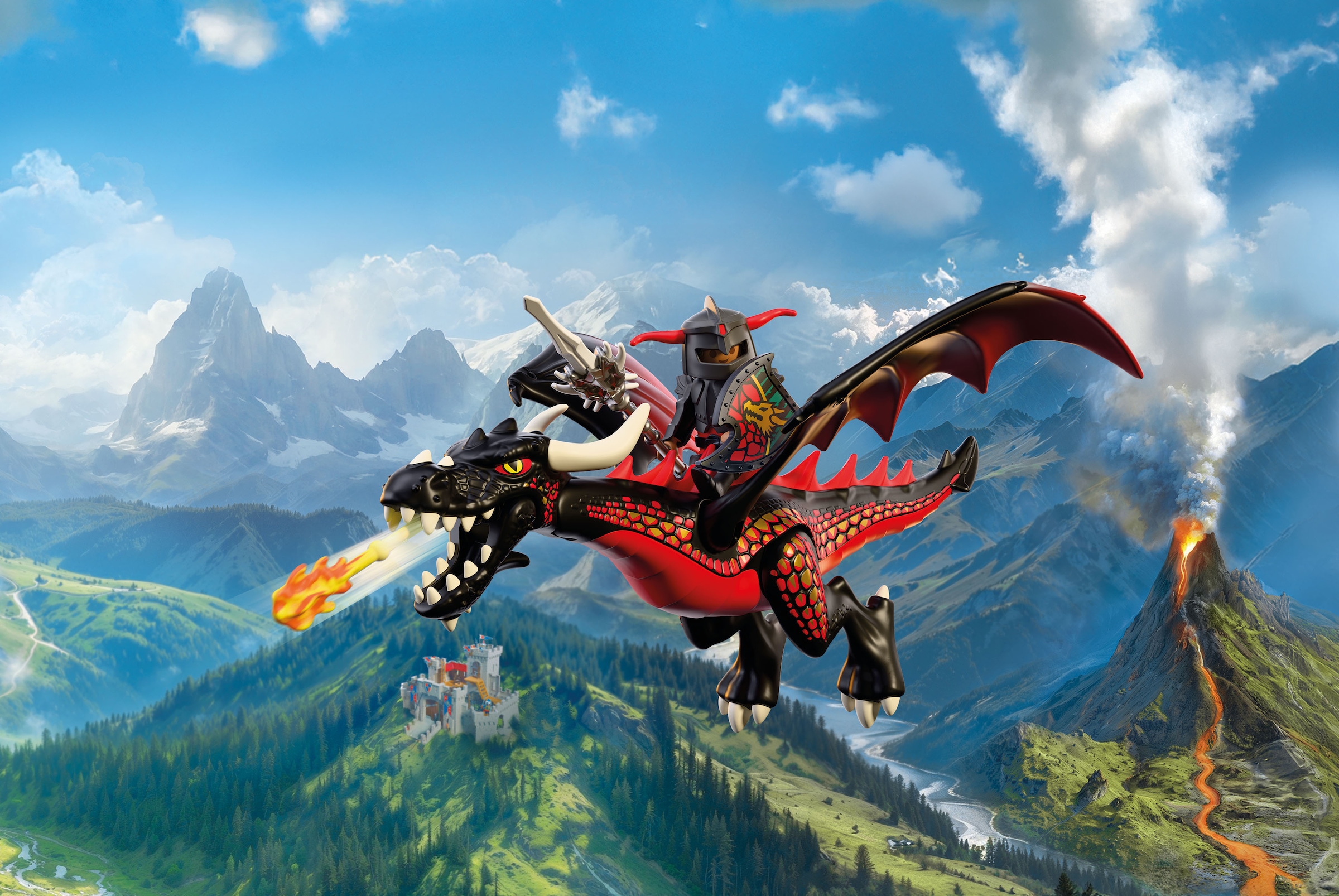 Playmobil® Konstruktions-Spielset »Schwarzer Drache (72114), Knights« Made in Europe
