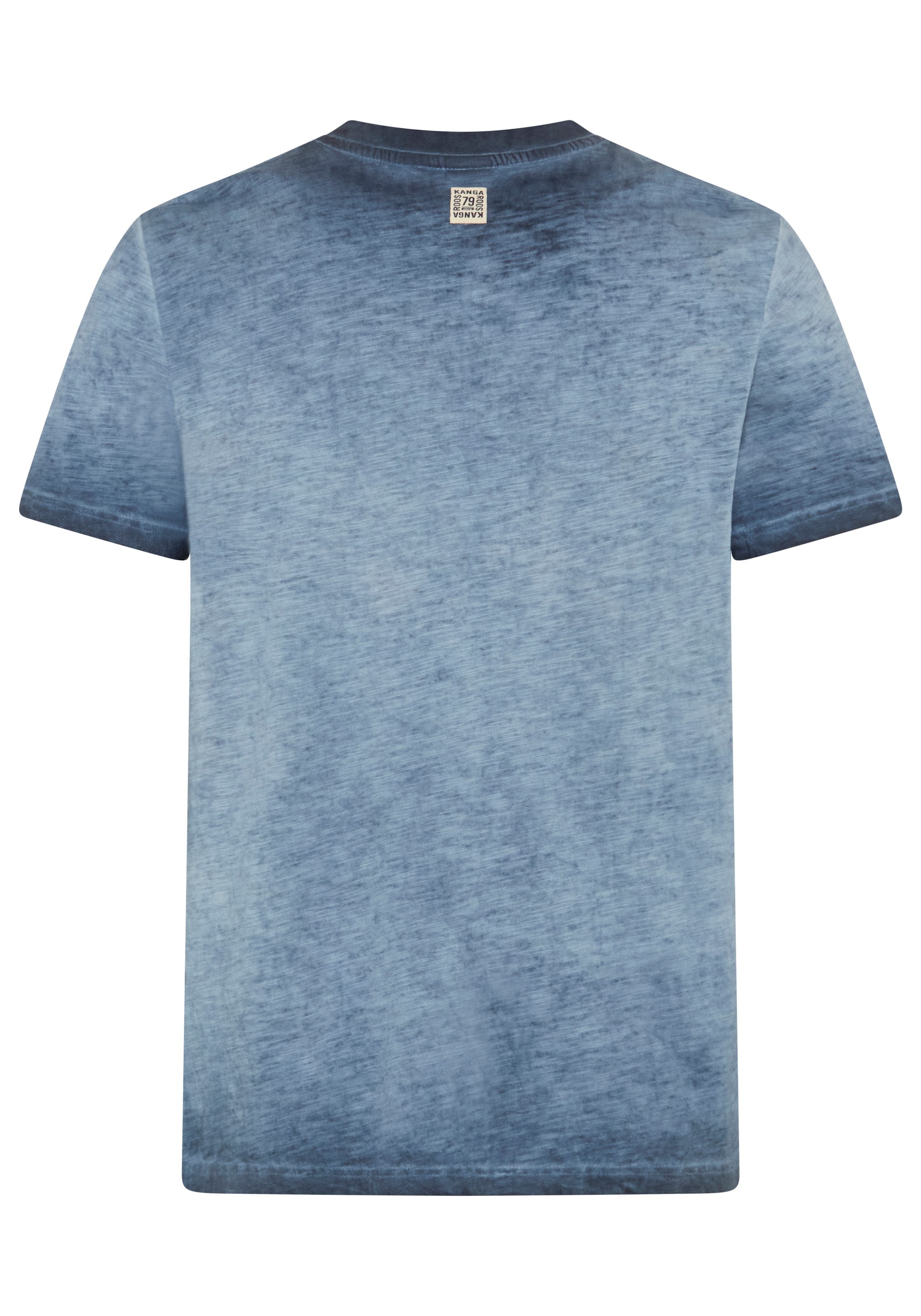 KangaROOS T-Shirt schmale Passform, Halbarm, mit Brusttasche, aus Slub-Material