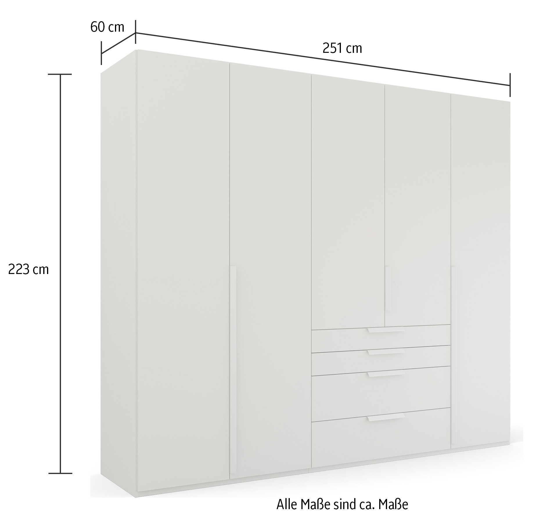 rauch Drehtürenschrank »Purisma«, mit Schubladen und umfangreichem Zubehör, mit Soft-Close-Funktion