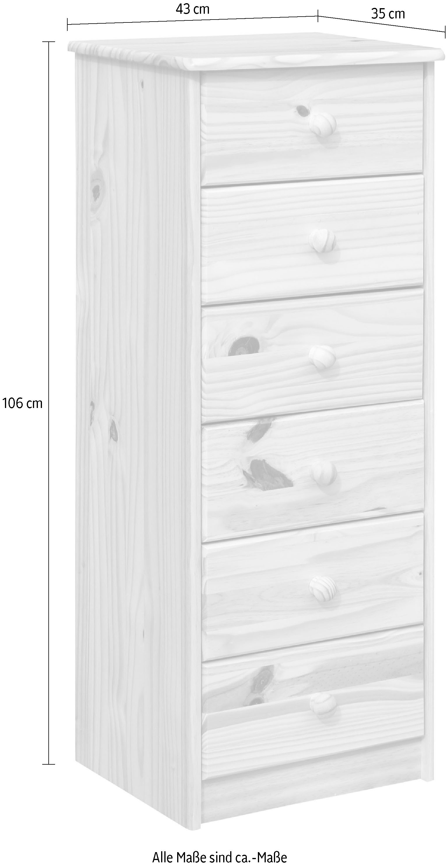 Möbilia Kommode »Chur« aus Massivholz Kiefer