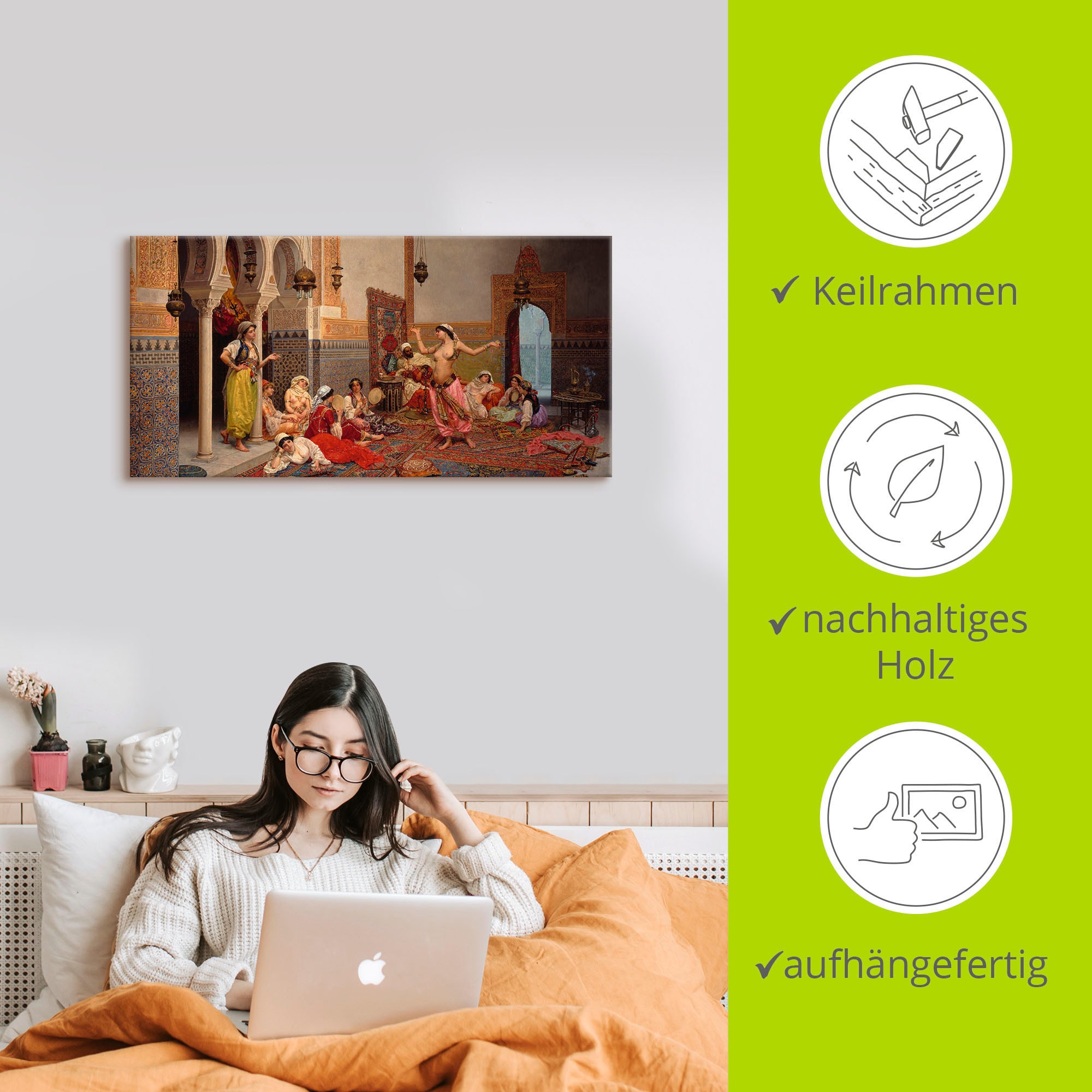 Artland Wandbild »Tanz im Harem.«, Gruppen & Familien, (1 St.), als Leinwandbild, Wandaufkleber in verschied. Größen