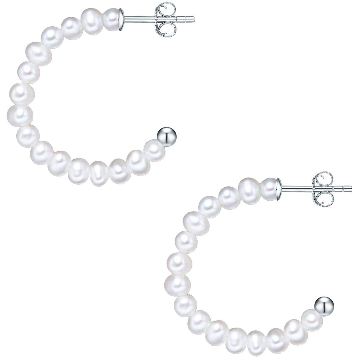 Valero Pearls Paar Creolen »Set: VP757«, (2 tlg.), für Damen