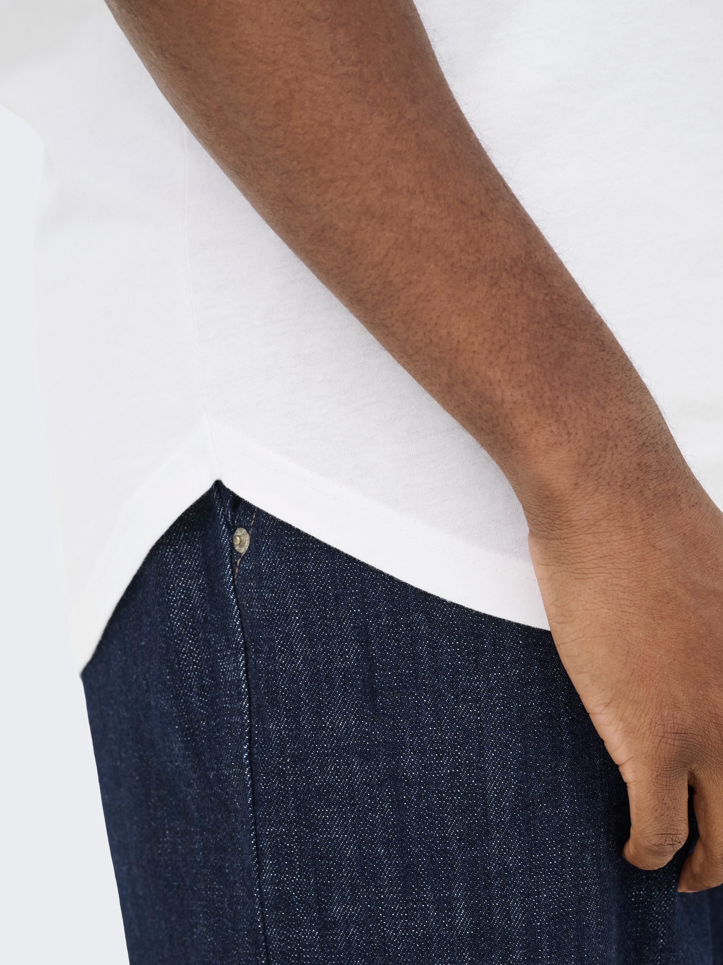 ONLY & SONS Rundhalsshirt »ONSJEFF LONGY SS TEE 5-PACK OTL« Packung, 5