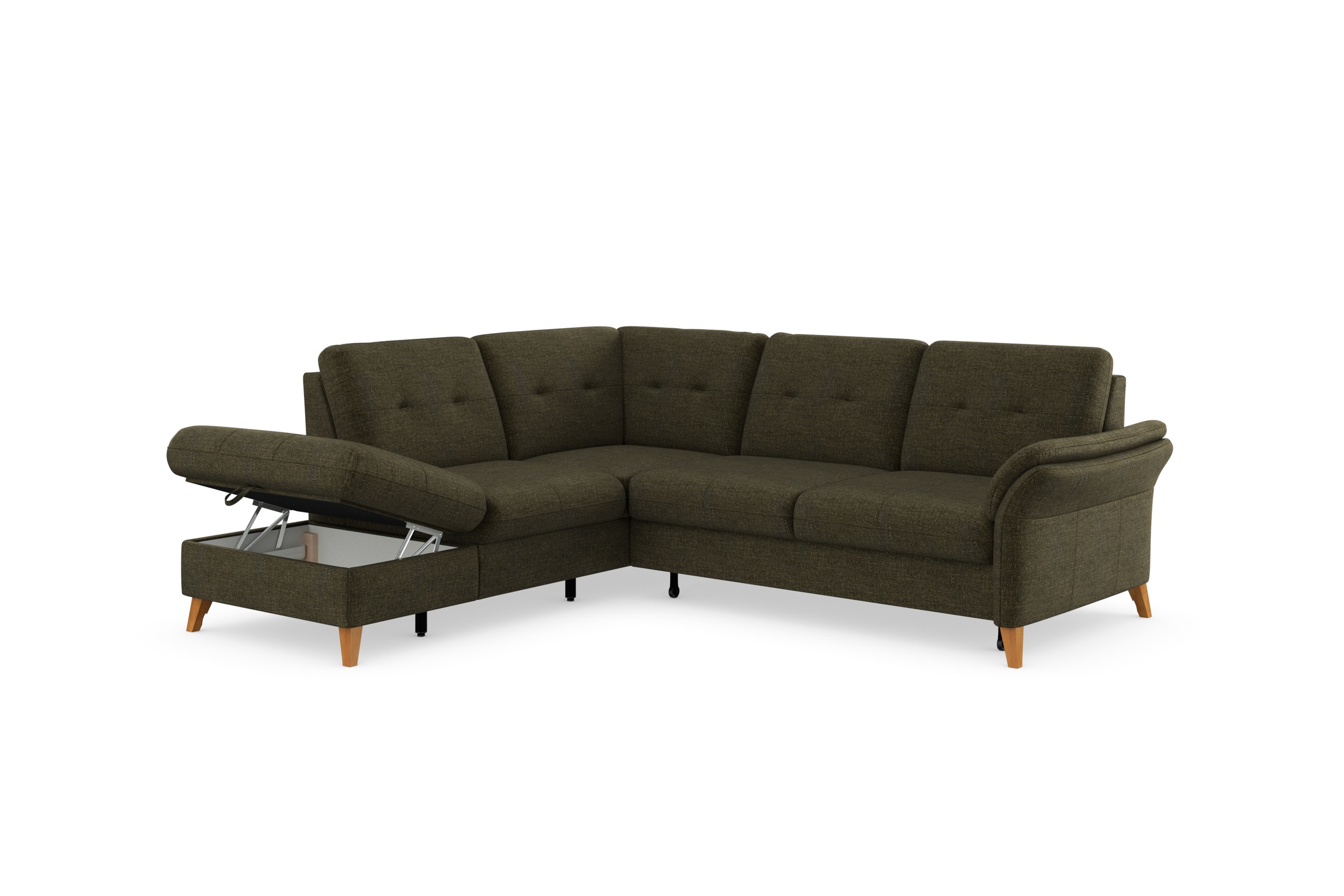 sit&more Ecksofa »Göteborg«, inkl. Sitztiefenverstellung, wahlweise mit Bettfunktion & Bettkasten