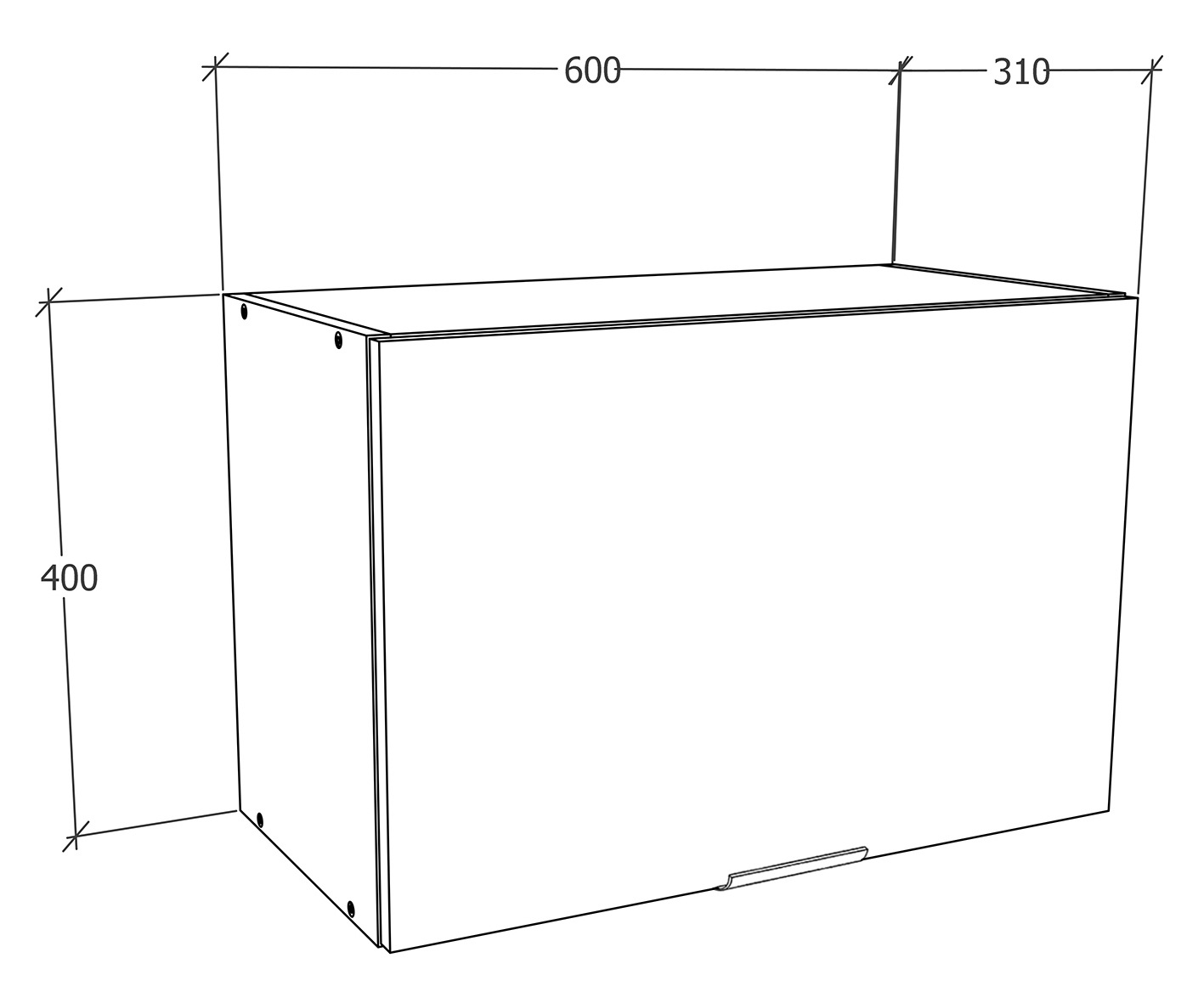 VCM Hängeschrank »Küchenschrank B. 60 cm Hängeschrank Klappe Fasola«