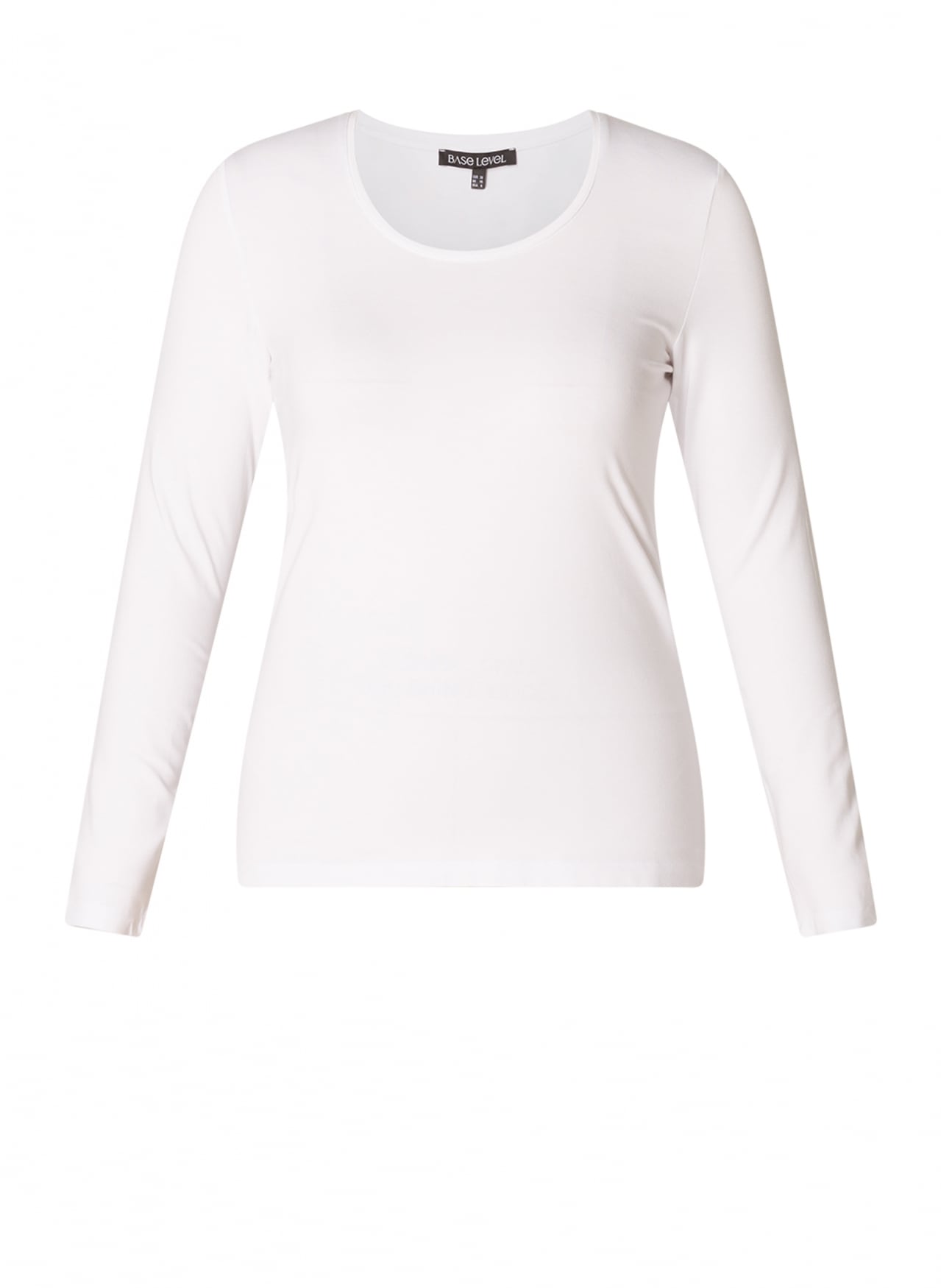 Base Level Curvy Langarmshirt mit Rundhalsausschnitt