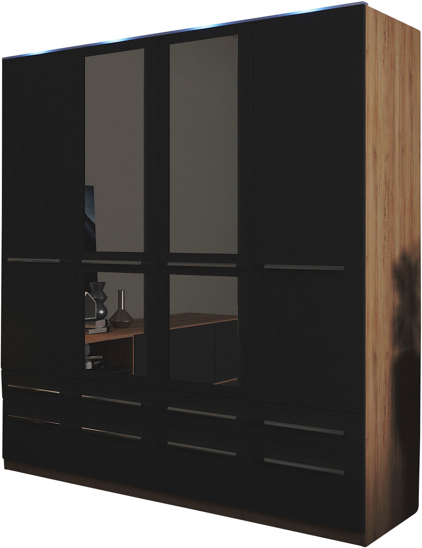 priess Kleiderschrank »Schrank Garderobe Wäscheschrank Barcelona in 5 Breiten«, viel Stauraum, geräumige Schubkästen, mit Spiegel, MADE IN GERMANY