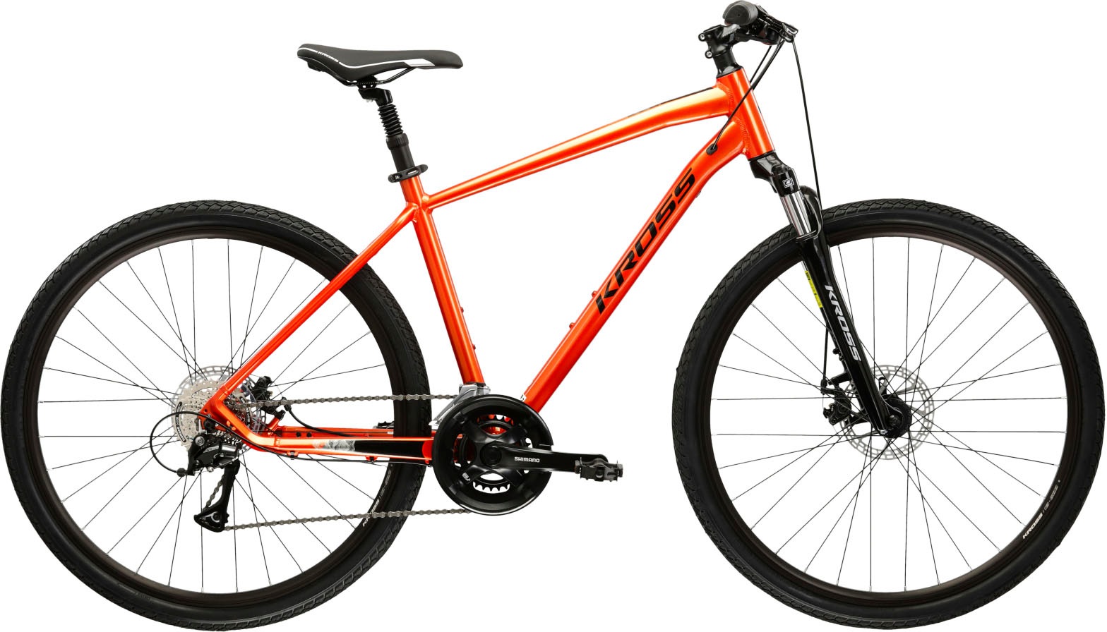 Kross Crossrad »Evado 3.0« 16 Gang Shimano ACERA M3020 Schaltwerk Kettenschaltung in orange, Größe 28 Zoll (71,12 cm) hinten: 28 Zoll (71,12 cm)