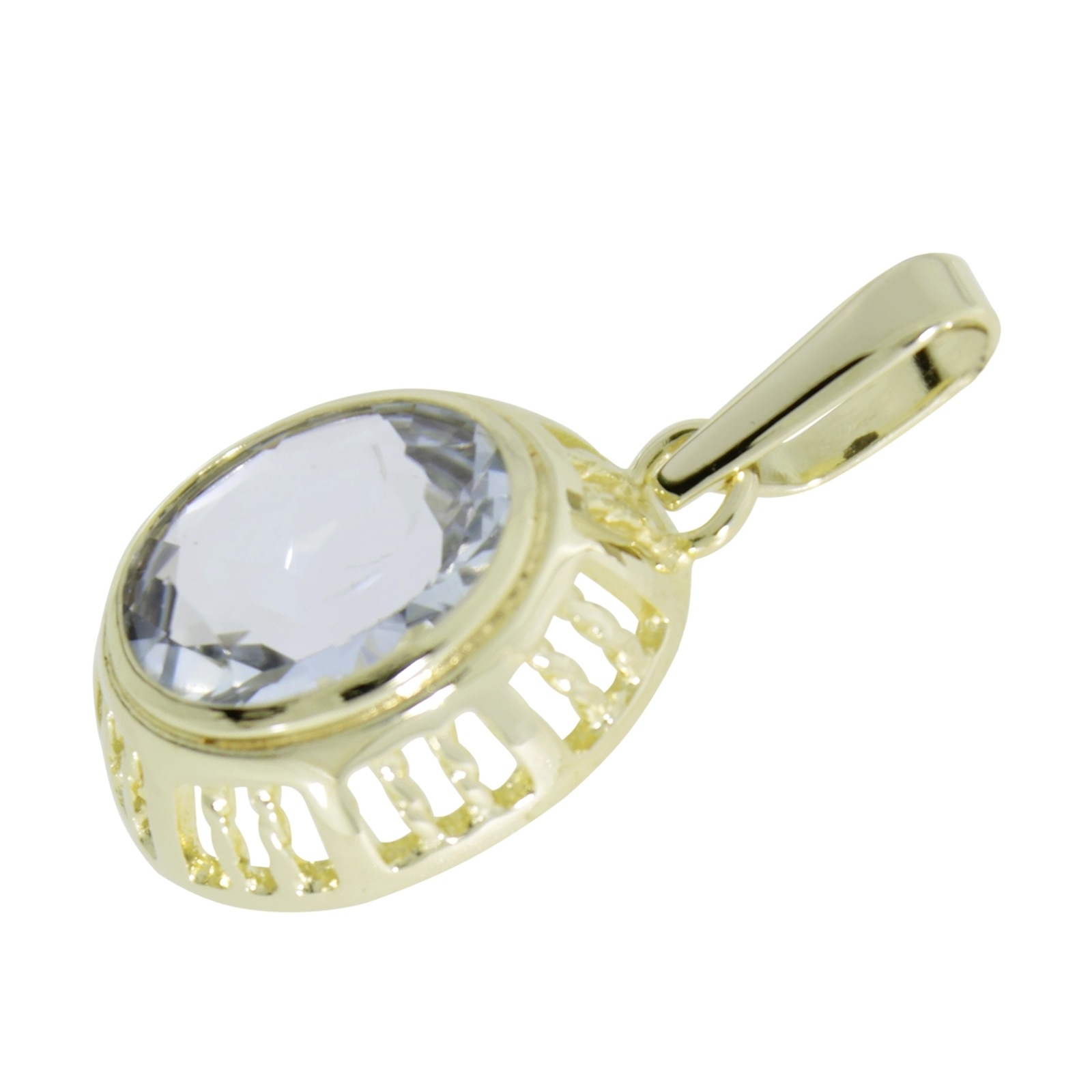 OSTSEE-SCHMUCK Kettenanhänger »- Erna - Gold 333/000 - Aquamarin«