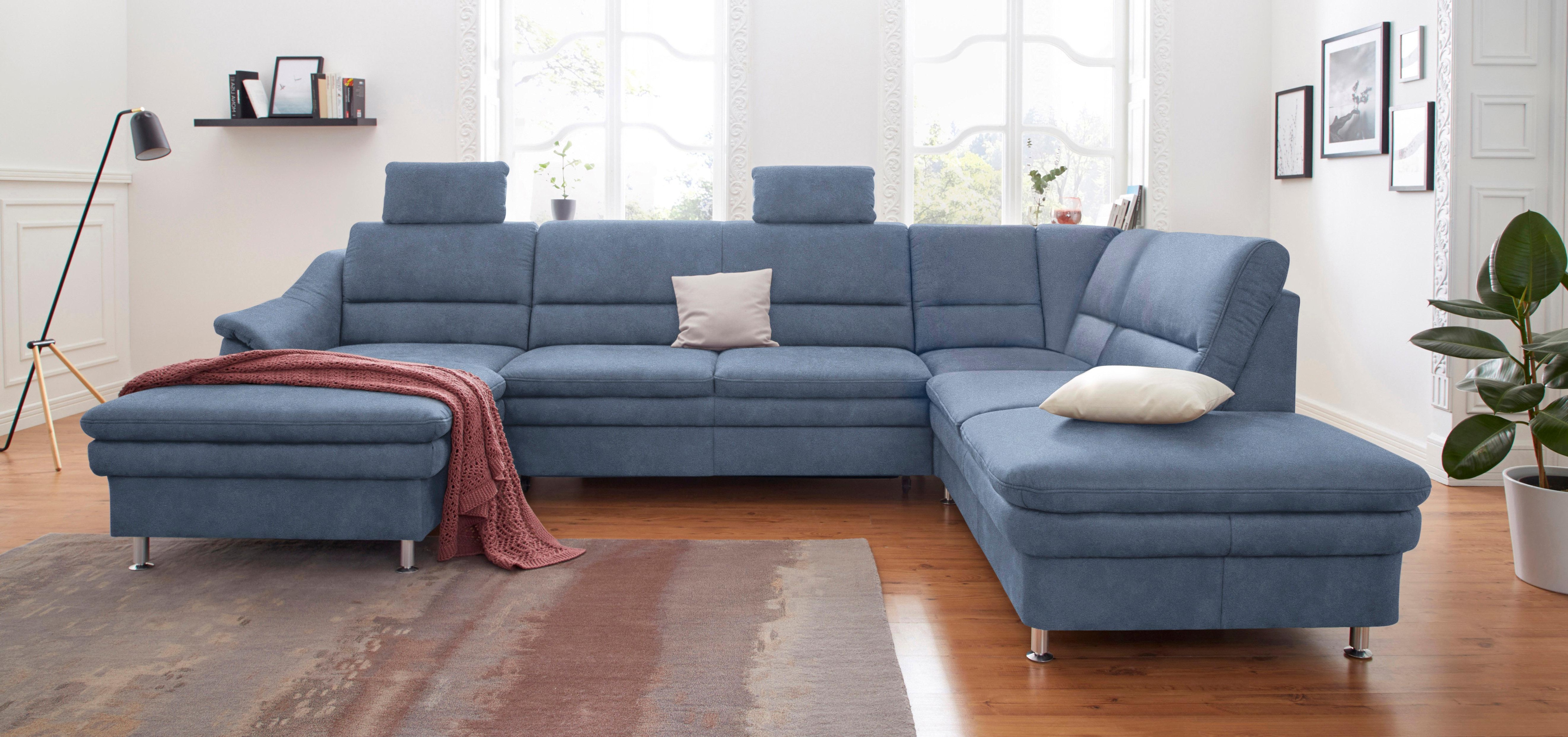 sit&more Wohnlandschaft "Cardoso U-Form" mit Federkern und Kopfstützen, mit Schlaffunktion und Relaxfunktion